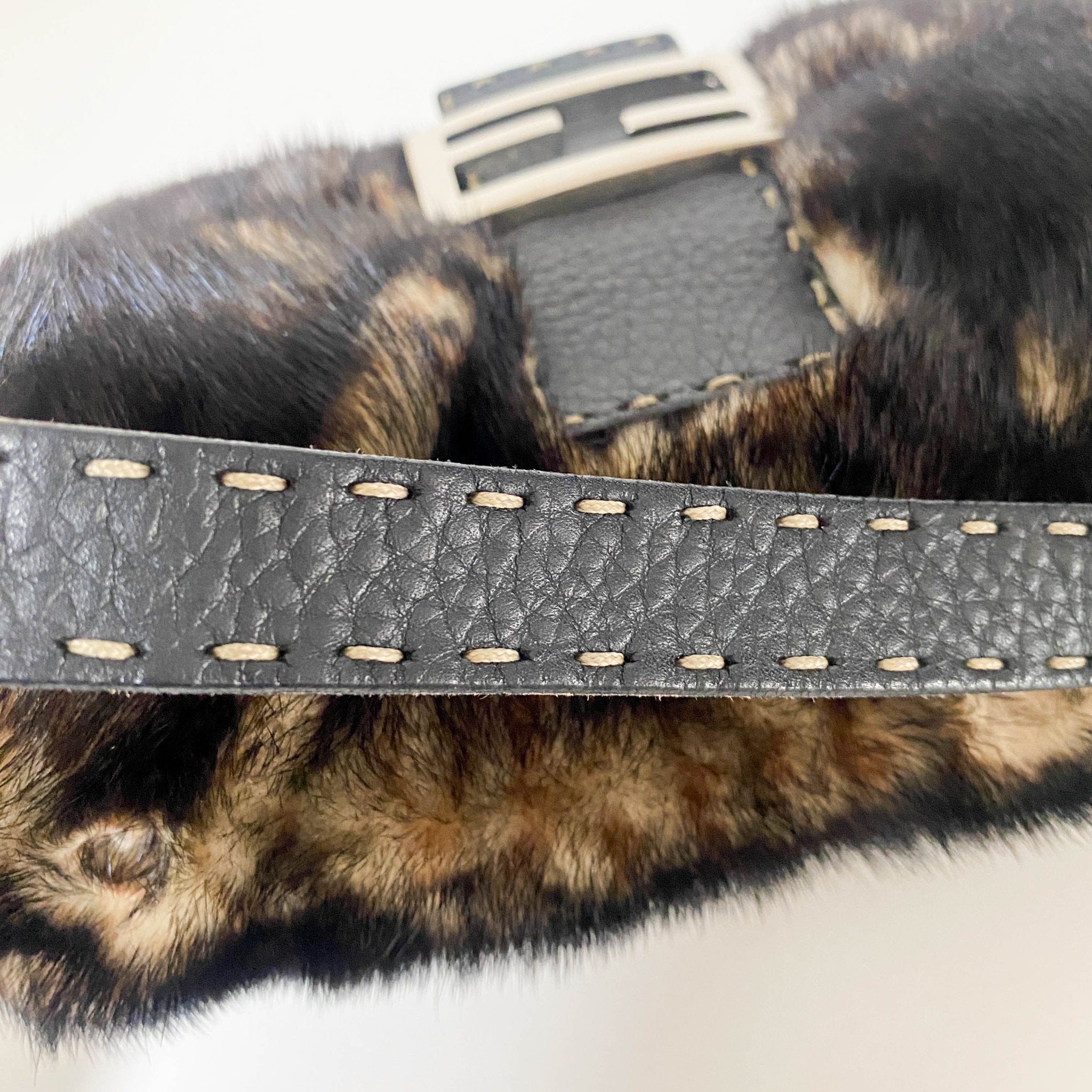 FENDI Selleria Baguette Black Fur Shoulder Bag, in , Sold by HIVE PRELOVED - Shoulder Bags, ,