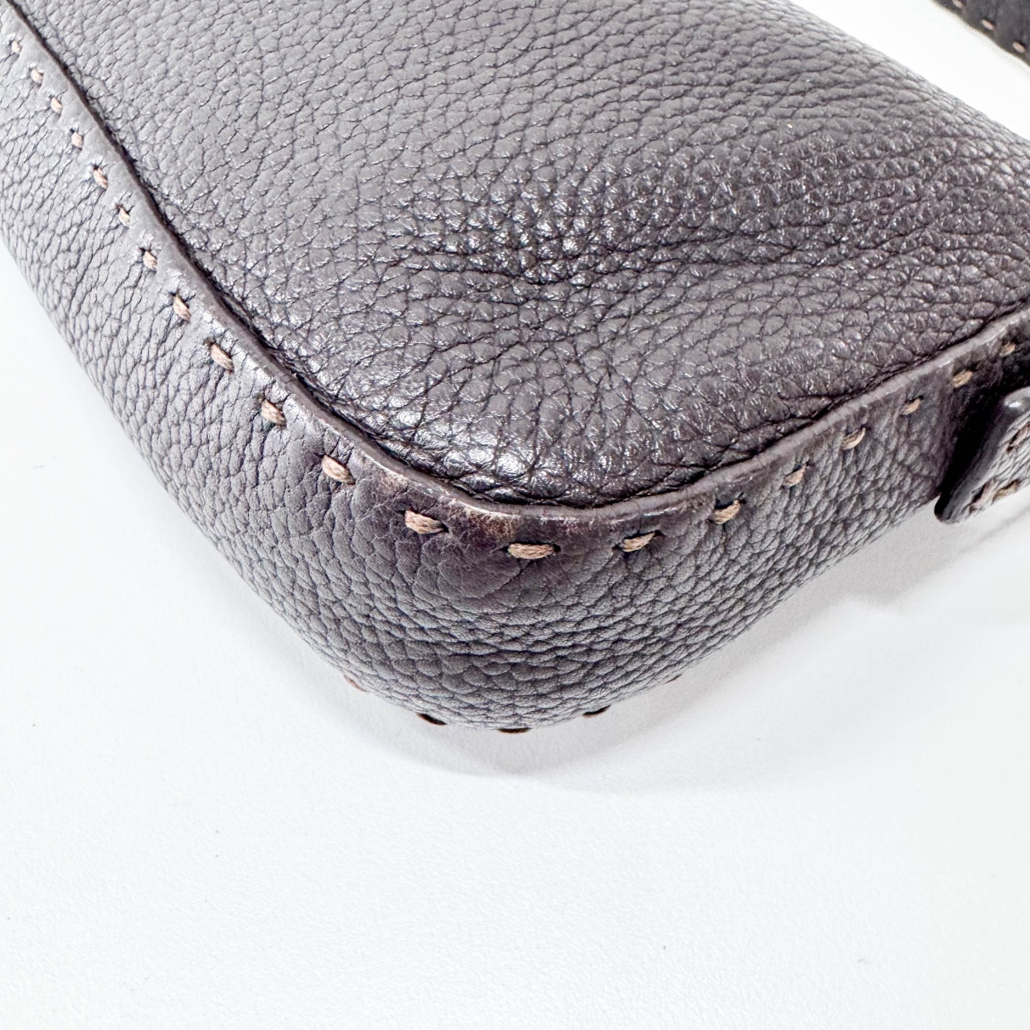 FENDI Selleria Baguette Chocolate Brown Leather Shoulder Bag, in , Sold by HIVE PRELOVED - Shoulder Bags, ,