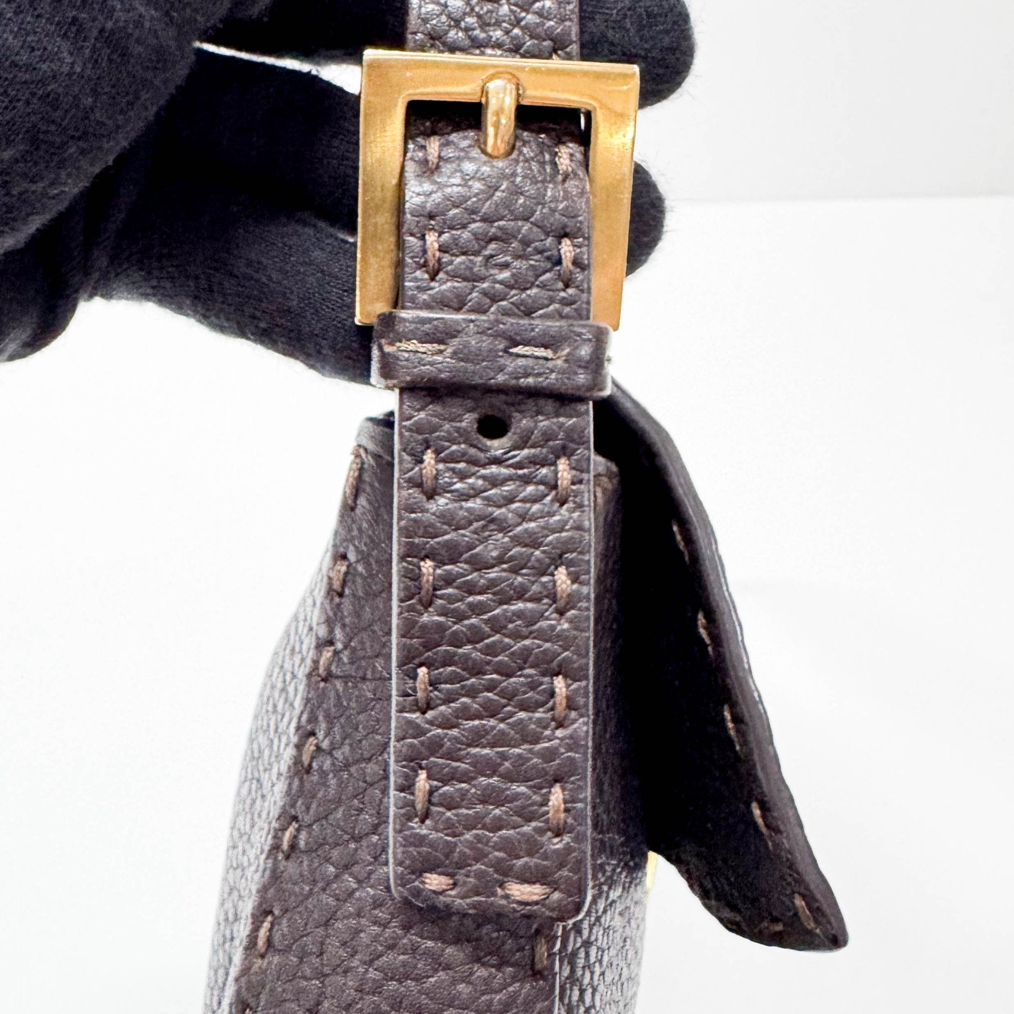 FENDI Selleria Baguette Chocolate Brown Leather Shoulder Bag, in , Sold by HIVE PRELOVED - Shoulder Bags, ,