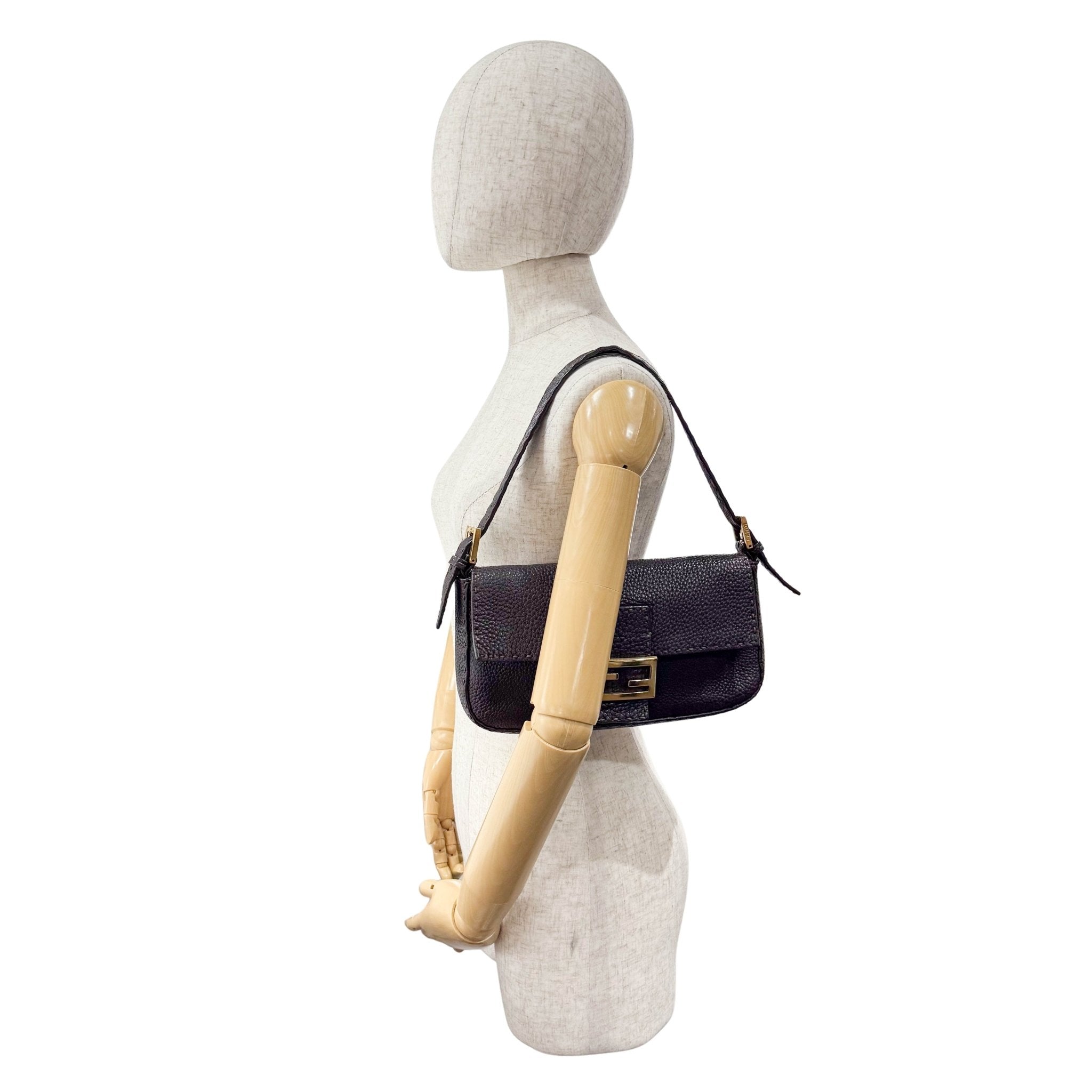 FENDI Selleria Baguette Chocolate Brown Leather Shoulder Bag, in , Sold by HIVE PRELOVED - Shoulder Bags, ,