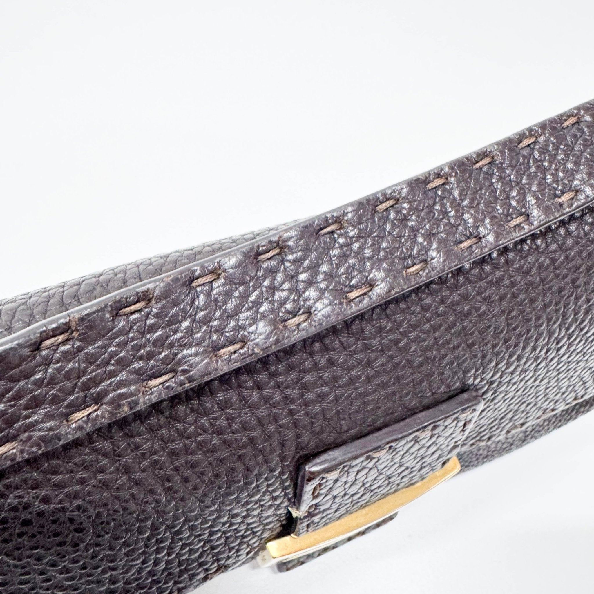 FENDI Selleria Baguette Chocolate Brown Leather Shoulder Bag, in , Sold by HIVE PRELOVED - Shoulder Bags, ,