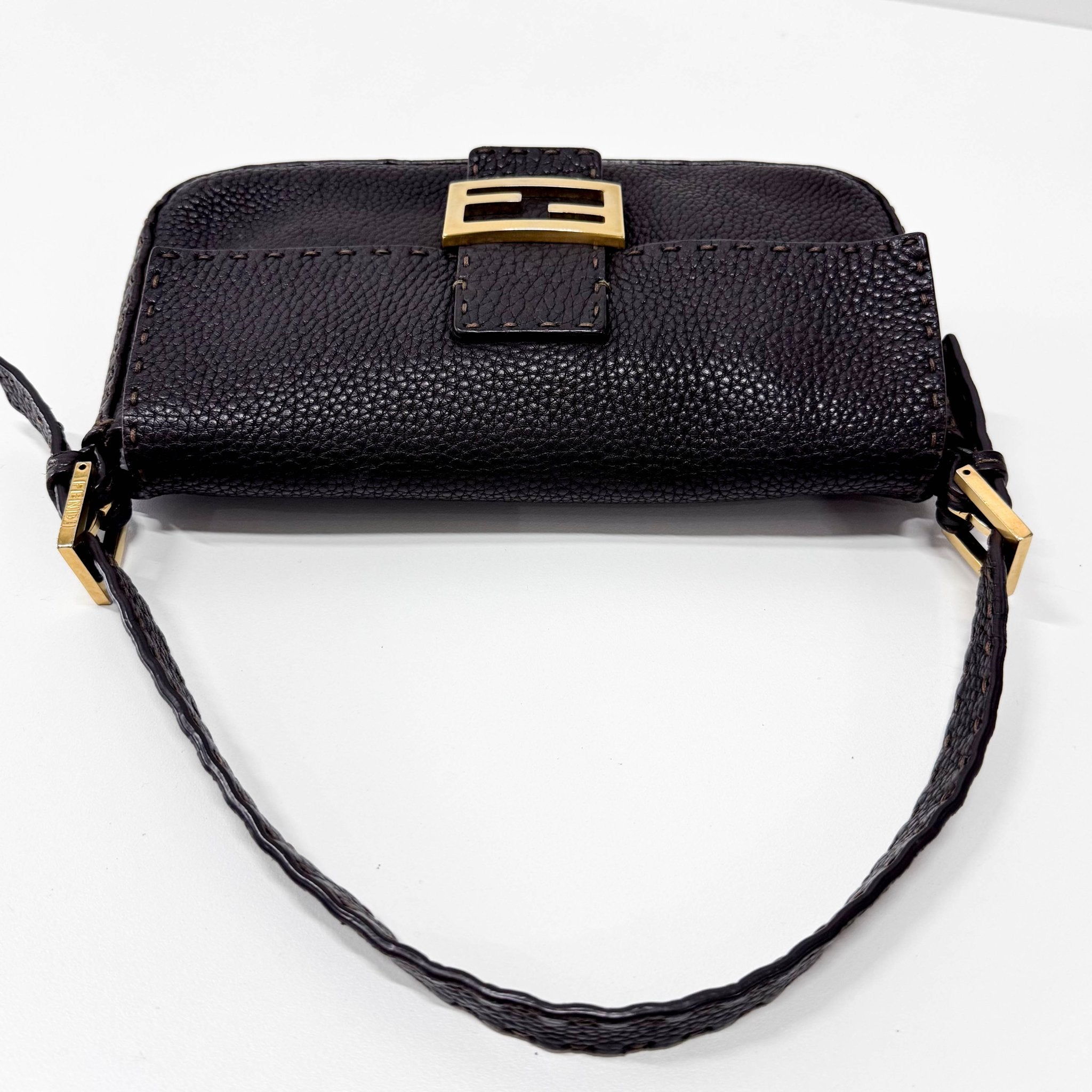 FENDI Selleria Baguette Chocolate Brown Leather Shoulder Bag, in , Sold by HIVE PRELOVED - Shoulder Bags, ,