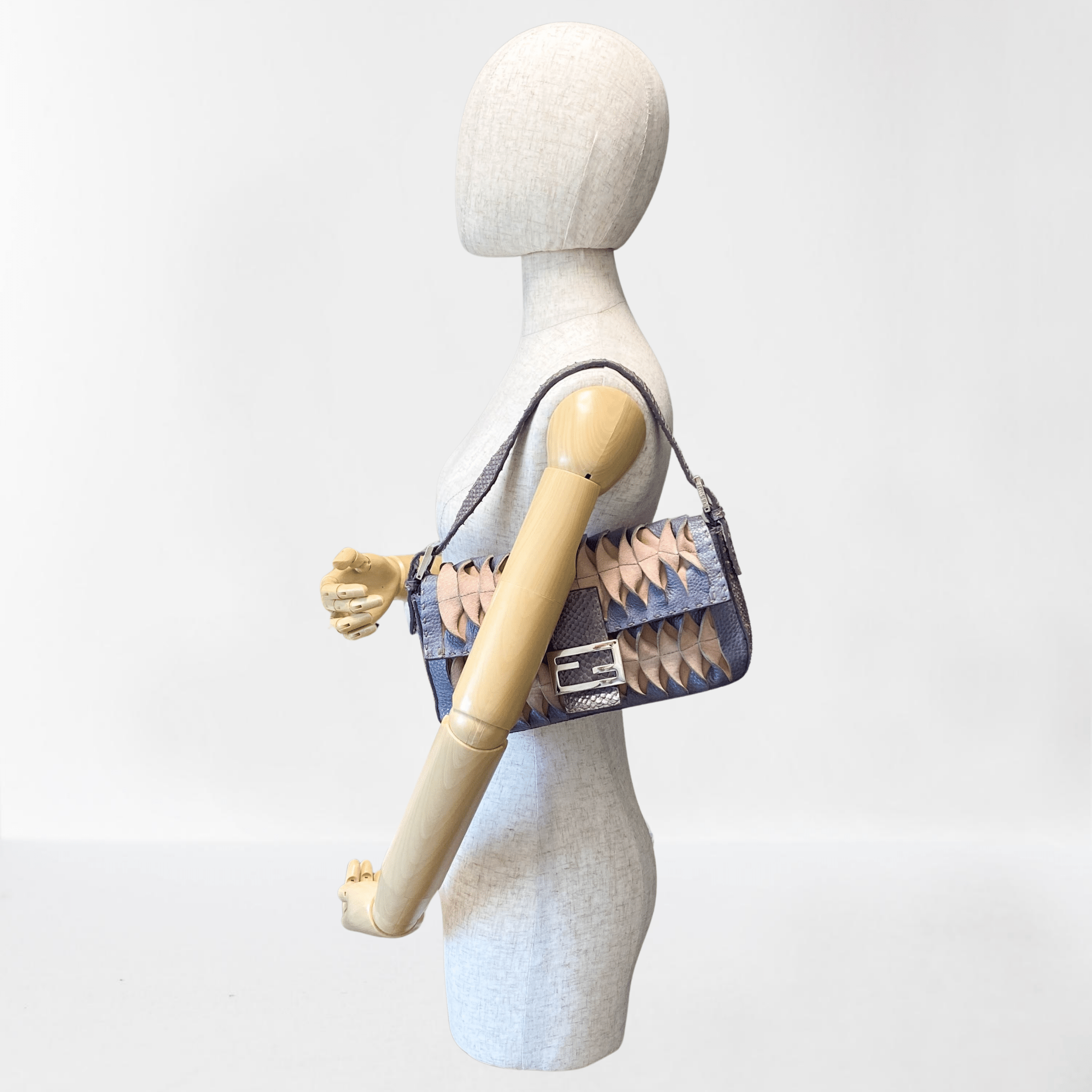 FENDI Selleria Baguette Purple Leather Cutout Shoulder Bag, in , Sold by HIVE PRELOVED - Shoulder Bags, ,