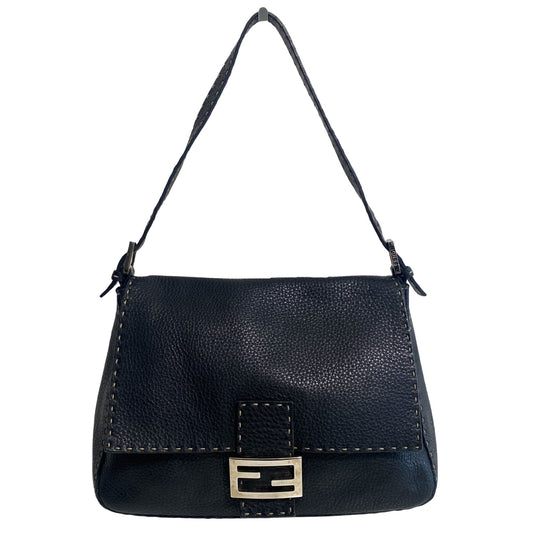 FENDI Selleria Mamma Baguette Black Shoulder Bag, in , Sold by HIVE PRELOVED - Shoulder Bags, ,