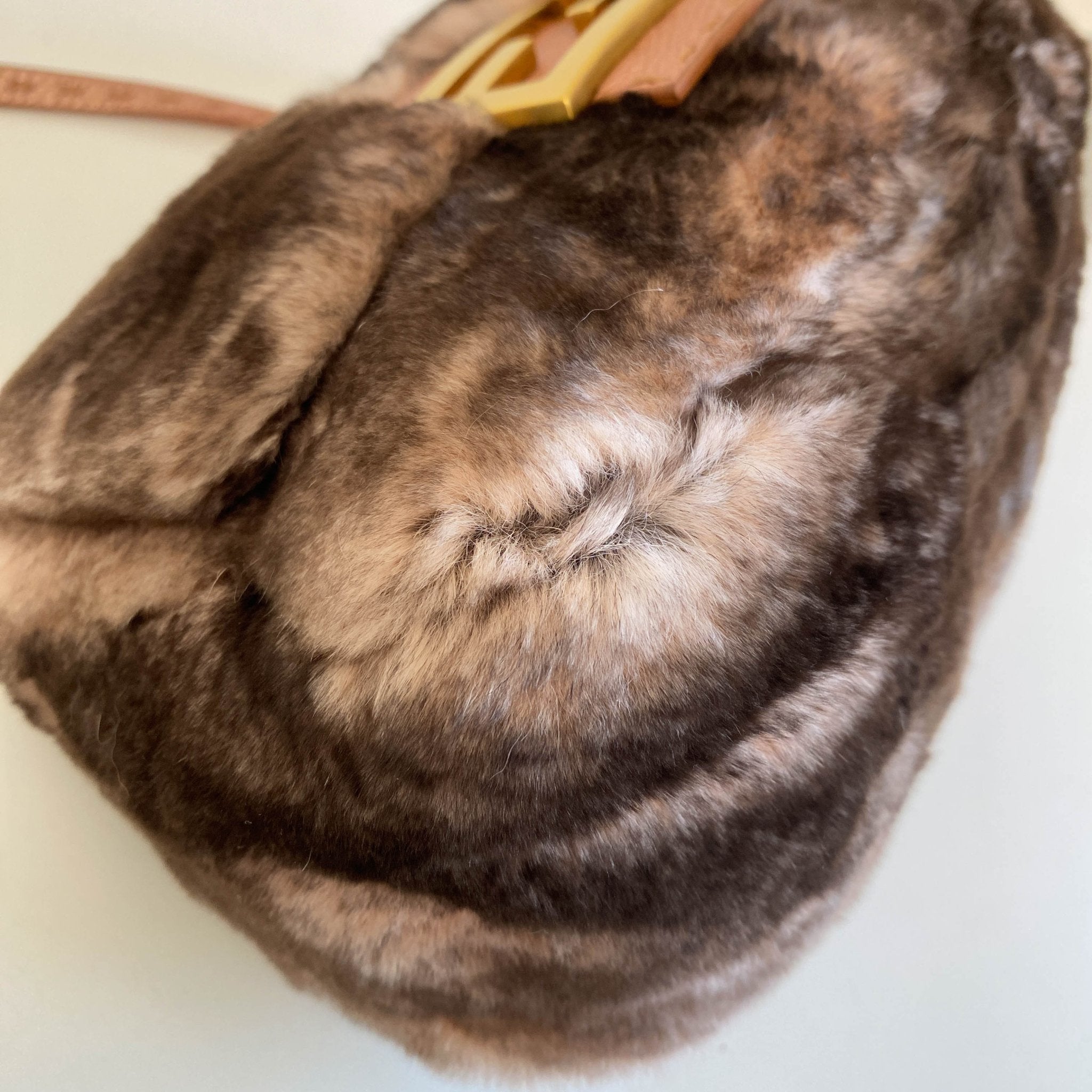 FENDI Selleria Mini Mamma Baguette Fur Pink / Brown Shoulder Bag, in , Sold by HIVE PRELOVED - Shoulder Bags, ,