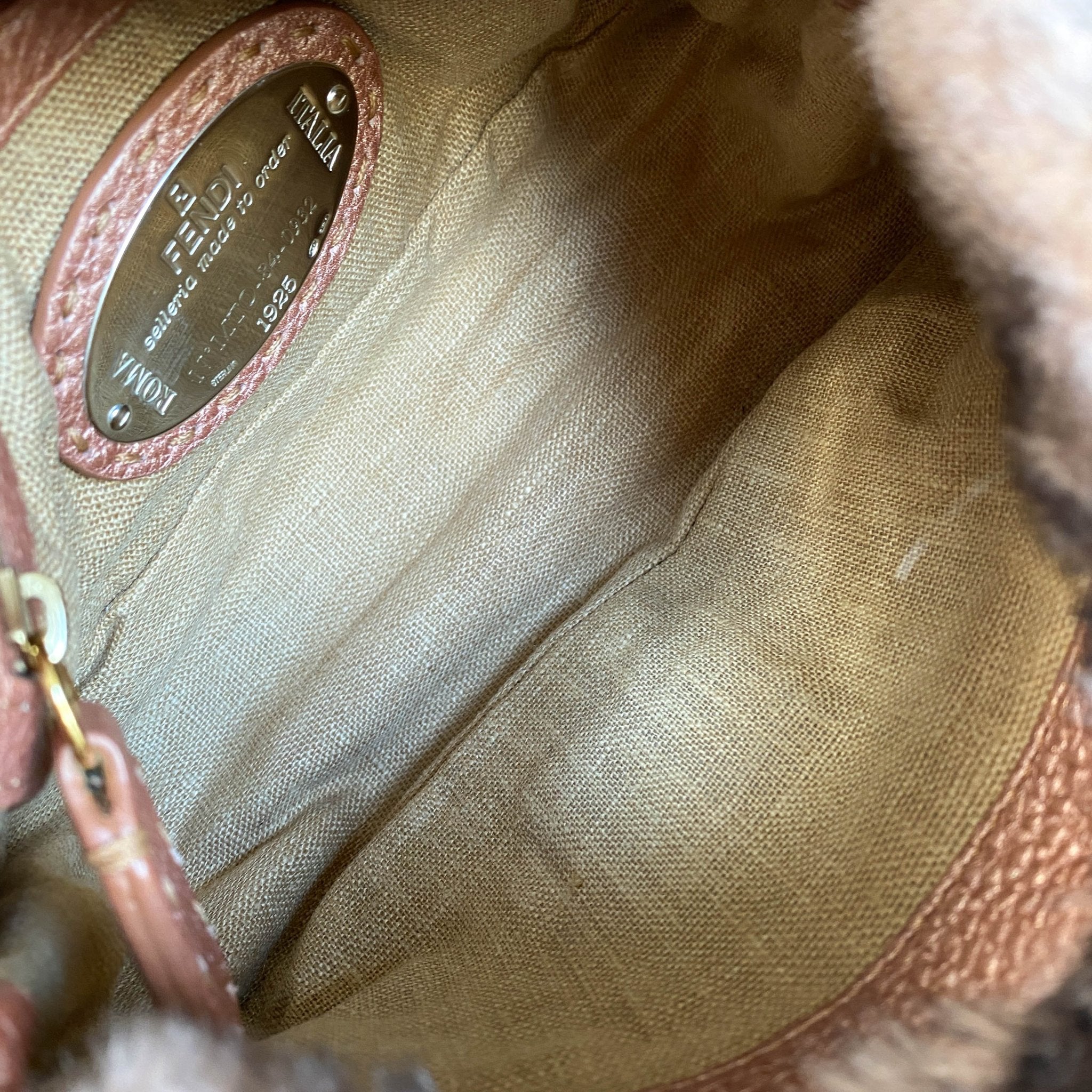 FENDI Selleria Mini Mamma Baguette Fur Pink / Brown Shoulder Bag, in , Sold by HIVE PRELOVED - Shoulder Bags, ,