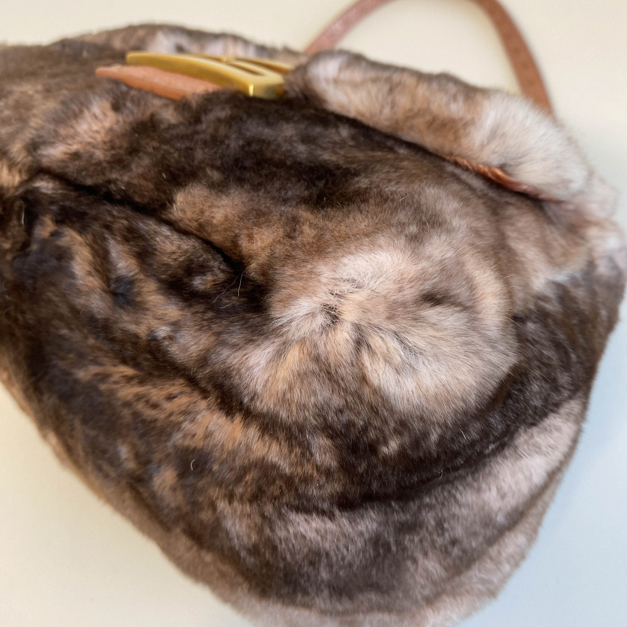 FENDI Selleria Mini Mamma Baguette Fur Pink / Brown Shoulder Bag, in , Sold by HIVE PRELOVED - Shoulder Bags, ,