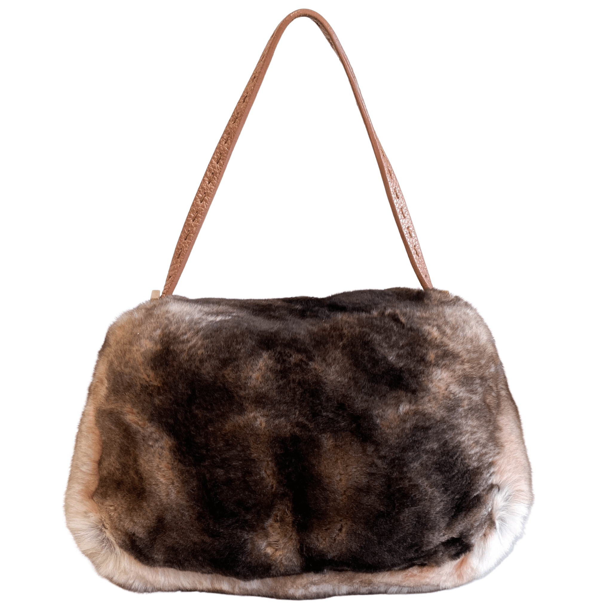 FENDI Selleria Mini Mamma Baguette Fur Pink / Brown Shoulder Bag, in , Sold by HIVE PRELOVED - Shoulder Bags, ,