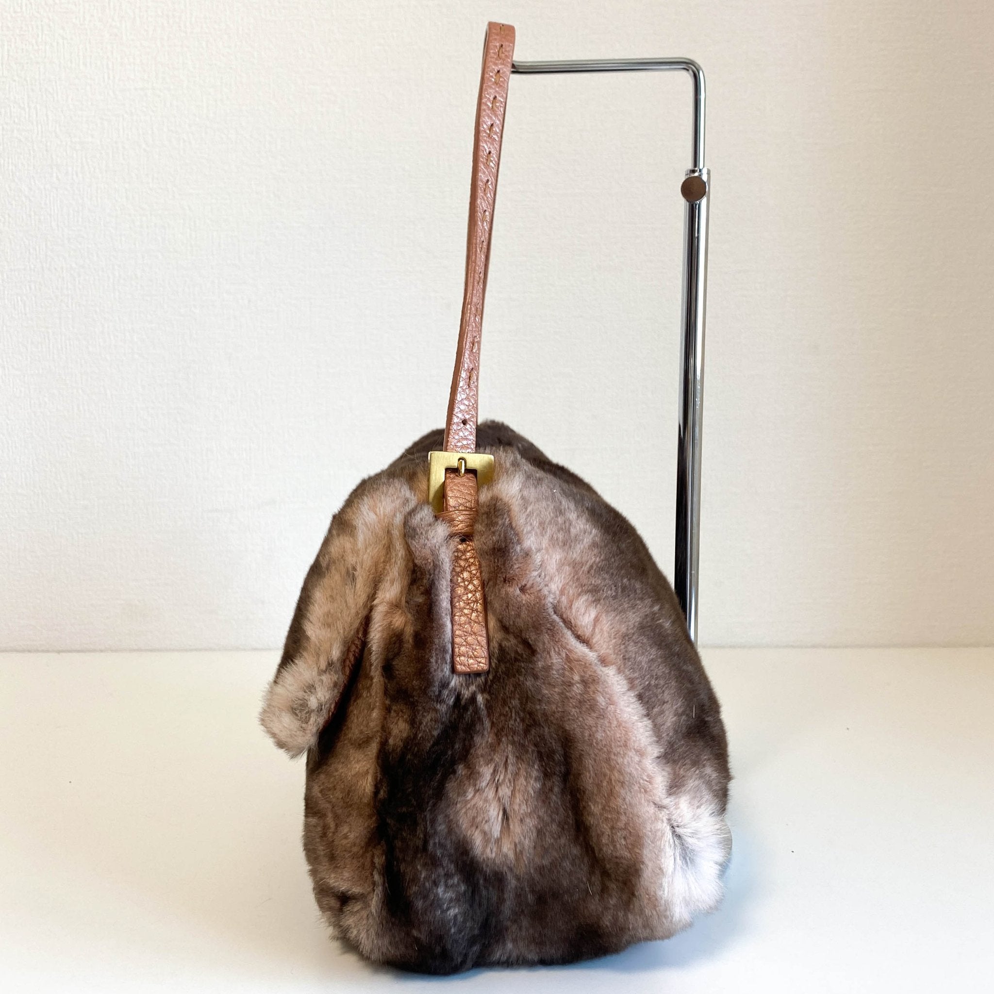 FENDI Selleria Mini Mamma Baguette Fur Pink / Brown Shoulder Bag, in , Sold by HIVE PRELOVED - Shoulder Bags, ,