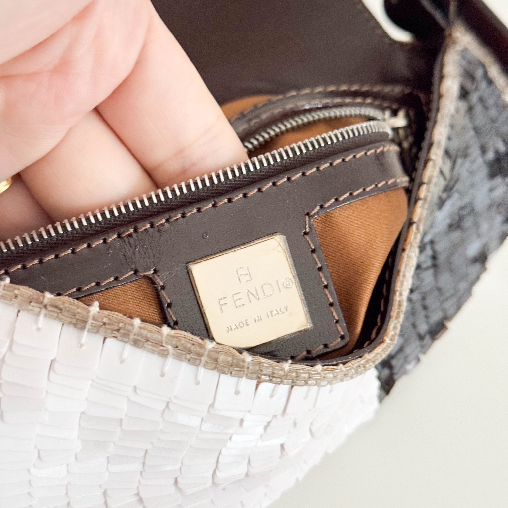 FENDI Sequin Paillettes Beaded Baguette Multicolor, in , Sold by HIVE PRELOVED - Shoulder Bags, ,