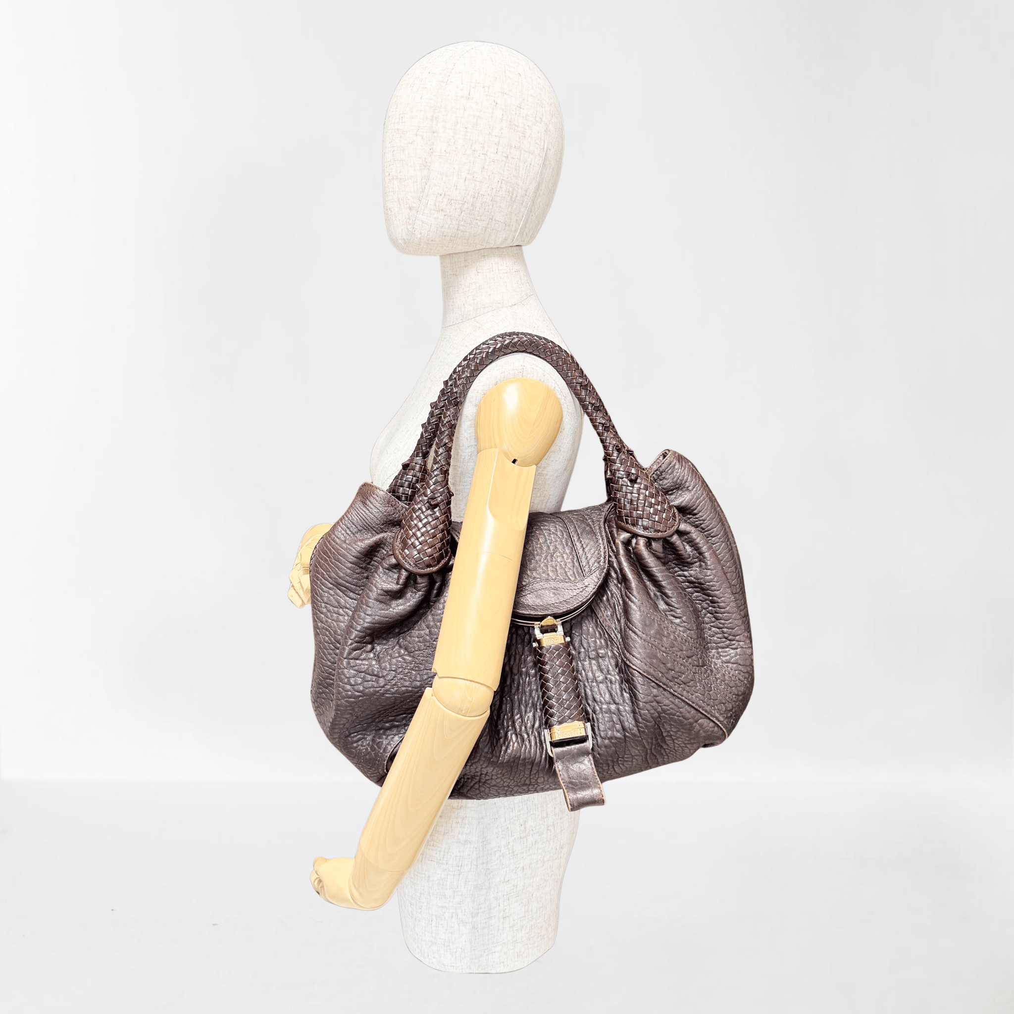 FENDI Spy Brown Leather Shoulder Bag, in , Sold by HIVE PRELOVED - Shoulder Bags, ,