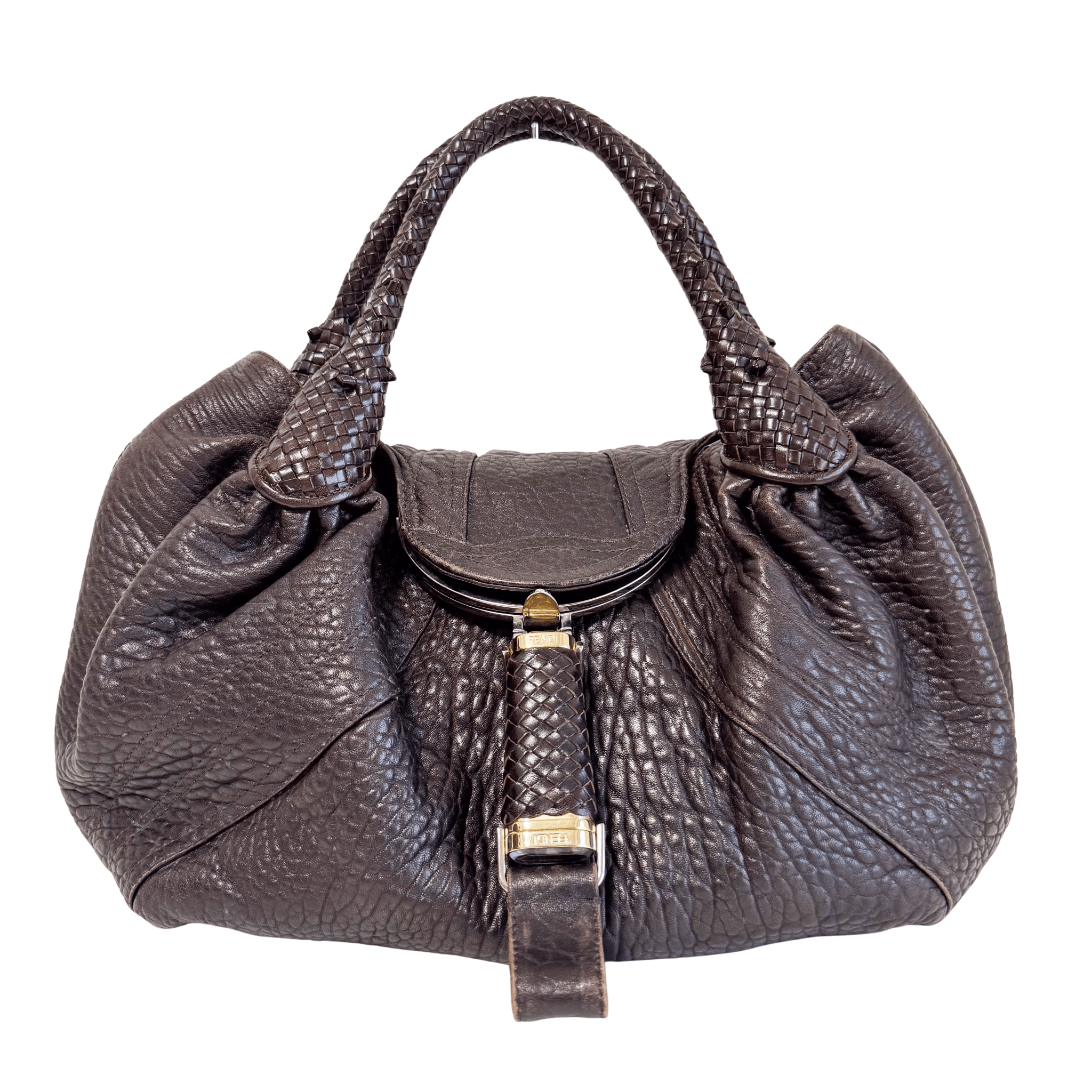FENDI Spy Brown Leather Shoulder Bag, in , Sold by HIVE PRELOVED - Shoulder Bags, ,