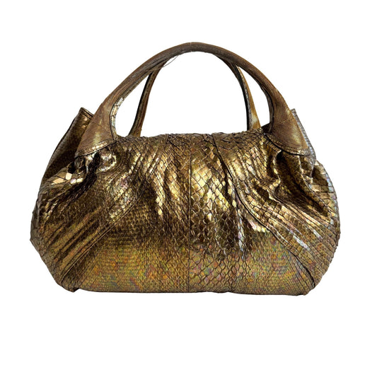 FENDI Spy Gold Leather Handle Bag, in , Sold by HIVE PRELOVED - Handle Bags, ,