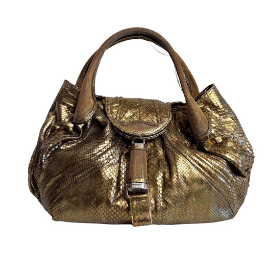 FENDI Spy Gold Leather Handle Bag, in , Sold by HIVE PRELOVED - Handle Bags, ,