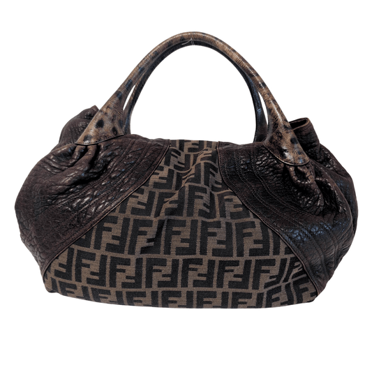 FENDI Spy Zucca Canvas / Brown Leather Shoulder Bag, in , Sold by HIVE PRELOVED - Shoulder Bags, ,