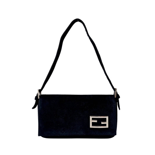 FENDI Suede Black Shoulder Bag, in , Sold by HIVE PRELOVED - Shoulder Bags, ,