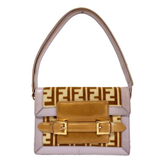 FENDI Vintage Brown Velvet Shoulder Bag, in , Sold by HIVE PRELOVED - Shoulder Bags, ,