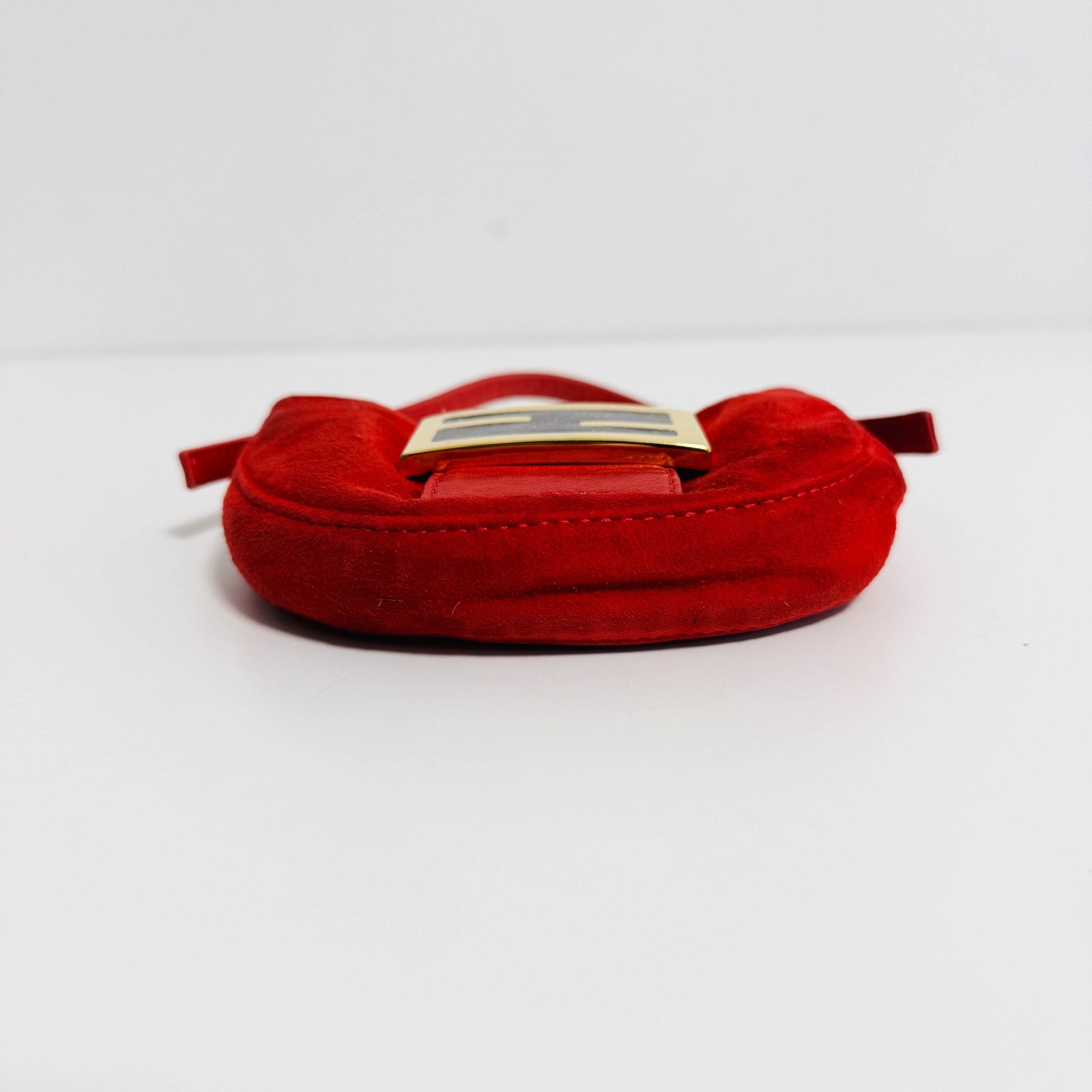 FENDI Vintage Croissant Red Suede Shoulder Bag, in , Sold by HIVE PRELOVED - Shoulder Bags, ,