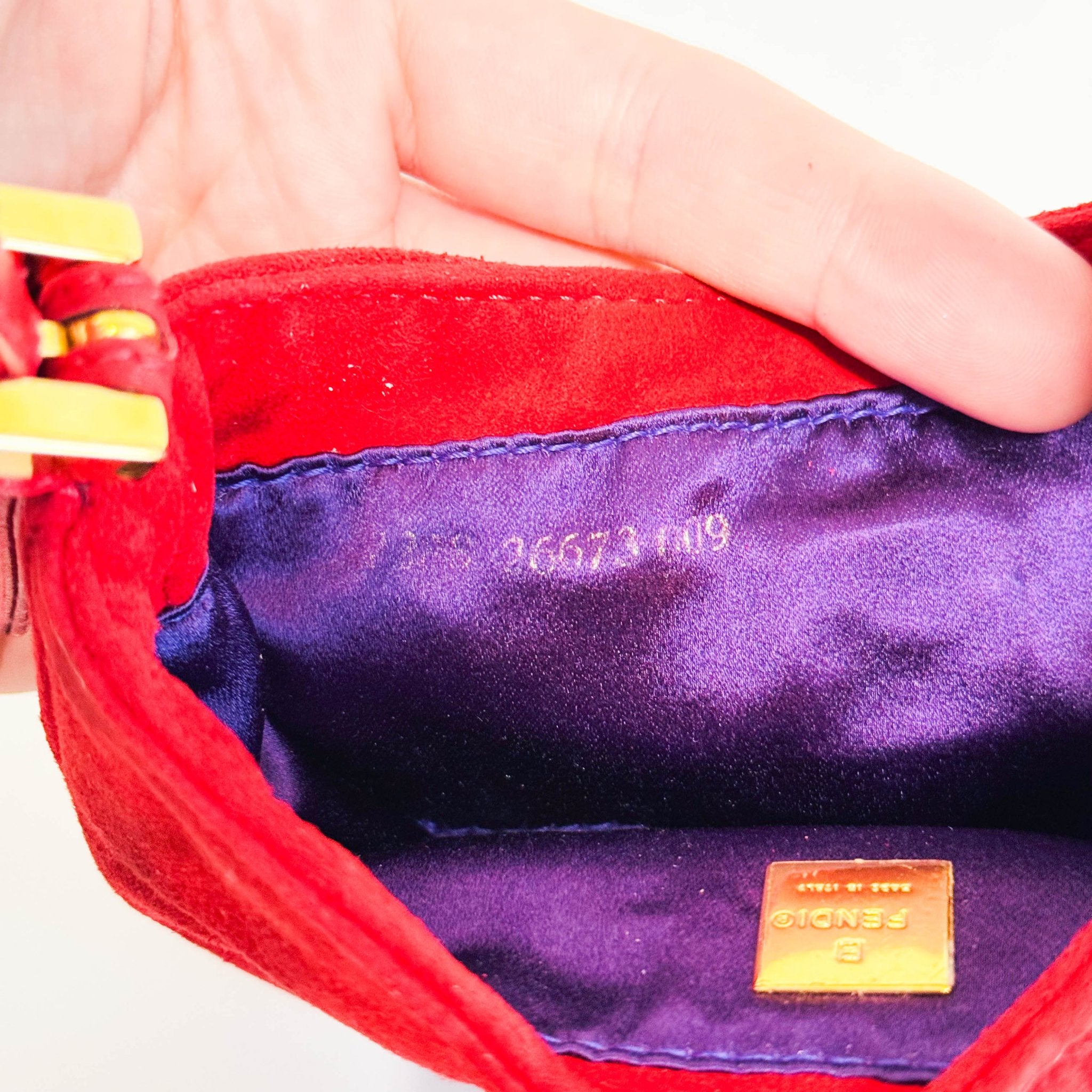 FENDI Vintage Croissant Red Suede Shoulder Bag, in , Sold by HIVE PRELOVED - Shoulder Bags, ,