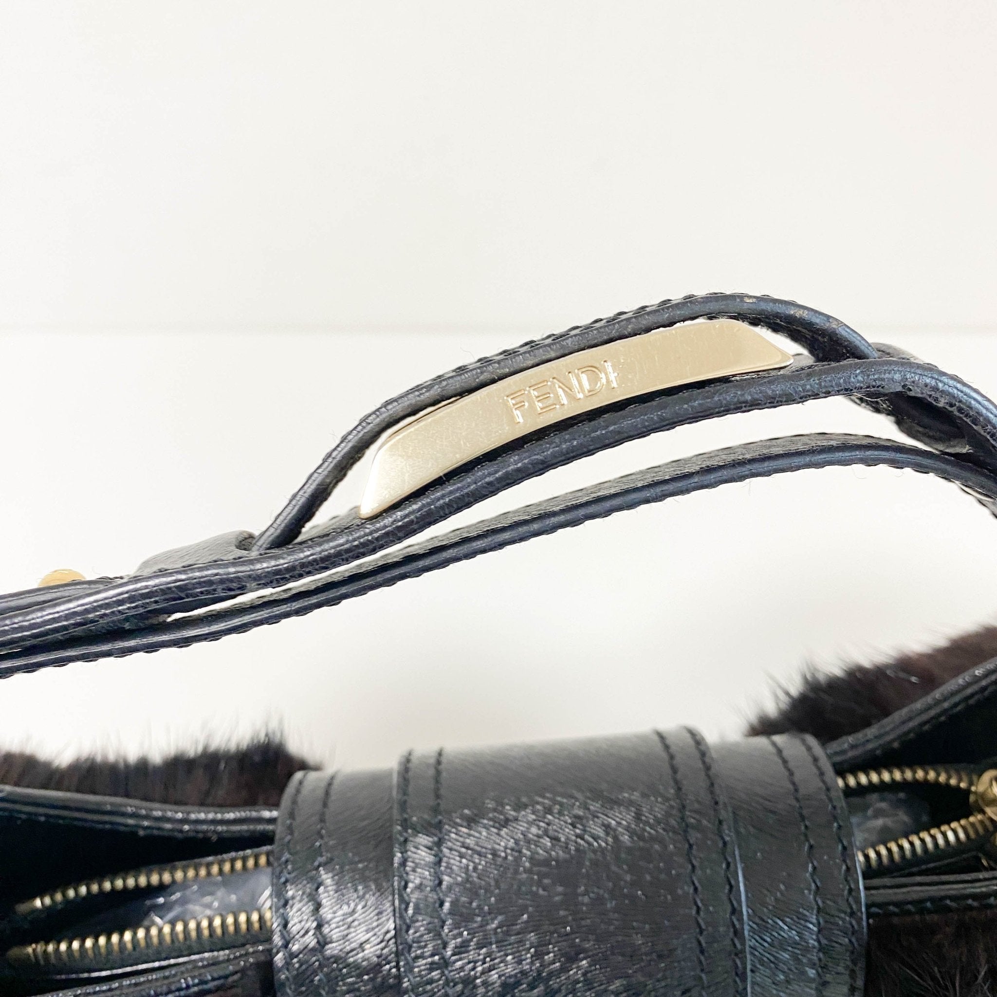 FENDI Vintage Hobo Fur Dark Brown Leather Shoulder Bag, in , Sold by HIVE PRELOVED - Shoulder Bags, ,