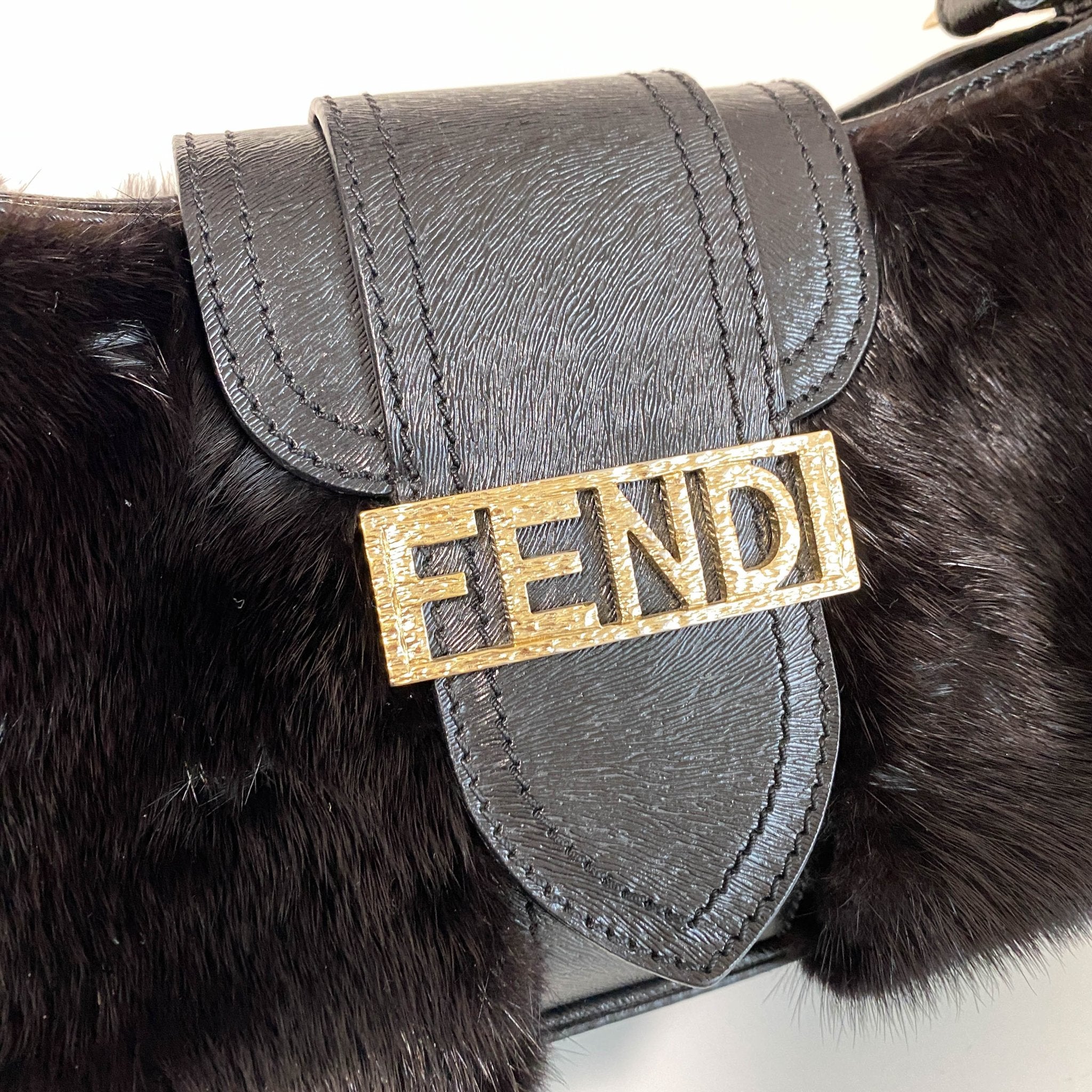FENDI Vintage Hobo Fur Dark Brown Leather Shoulder Bag, in , Sold by HIVE PRELOVED - Shoulder Bags, ,