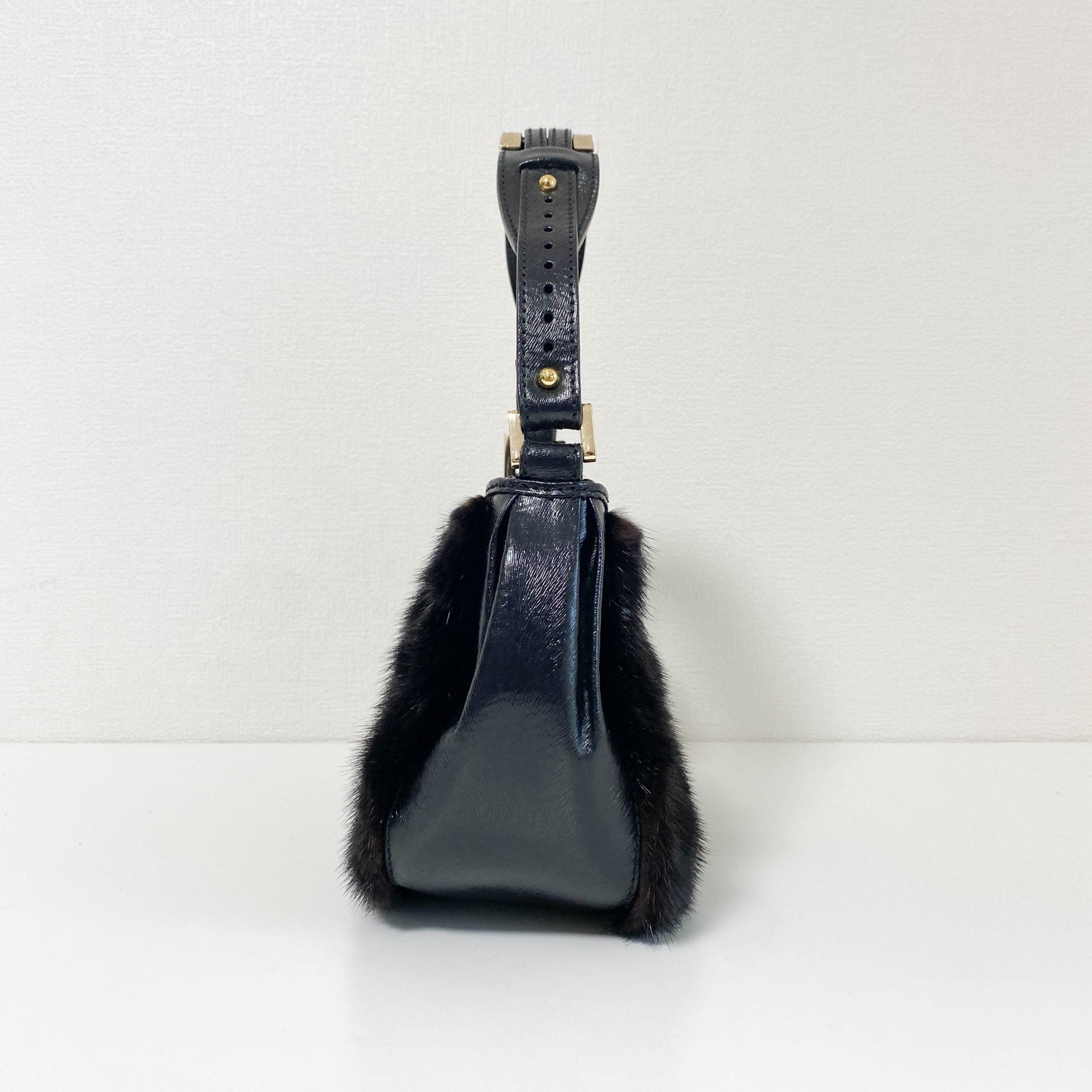 FENDI Vintage Hobo Fur Dark Brown Leather Shoulder Bag, in , Sold by HIVE PRELOVED - Shoulder Bags, ,