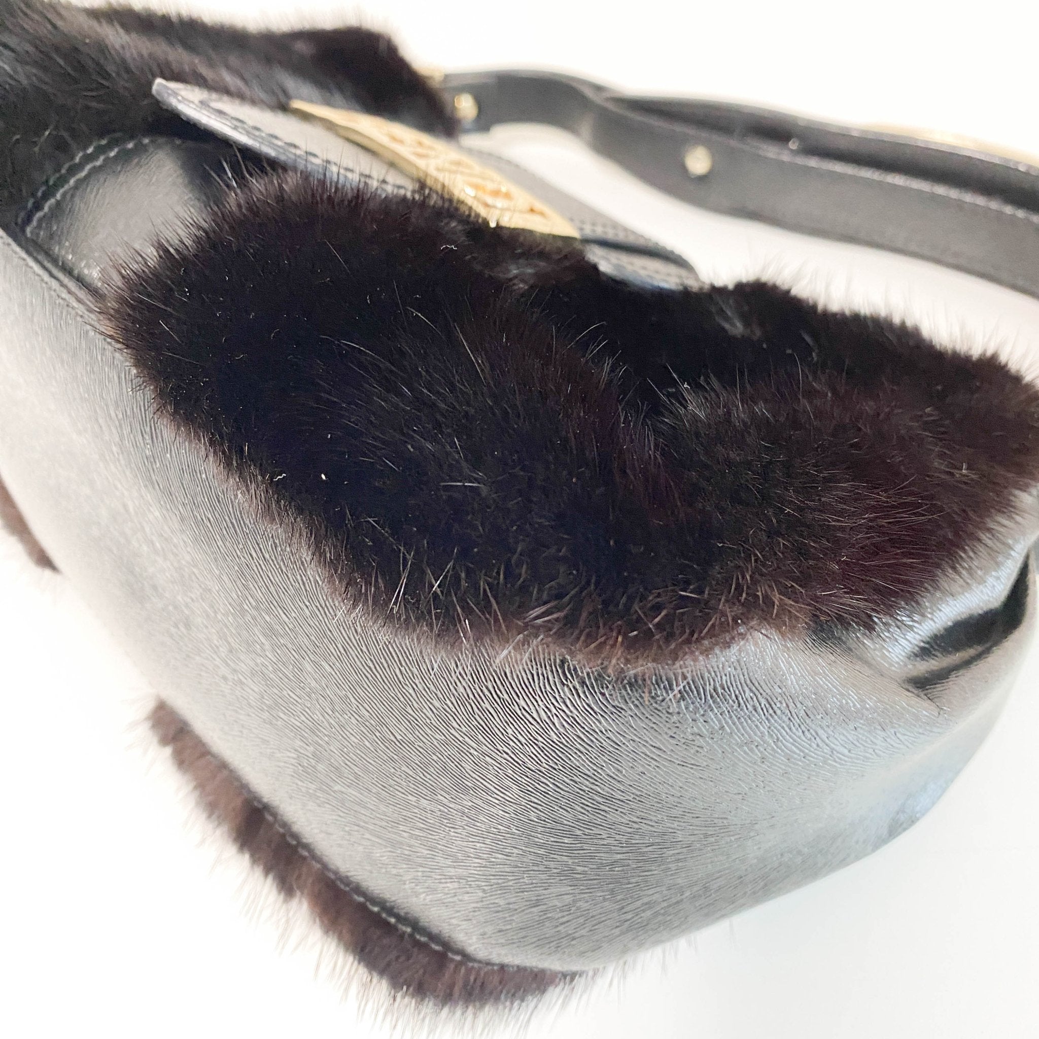 FENDI Vintage Hobo Fur Dark Brown Leather Shoulder Bag, in , Sold by HIVE PRELOVED - Shoulder Bags, ,