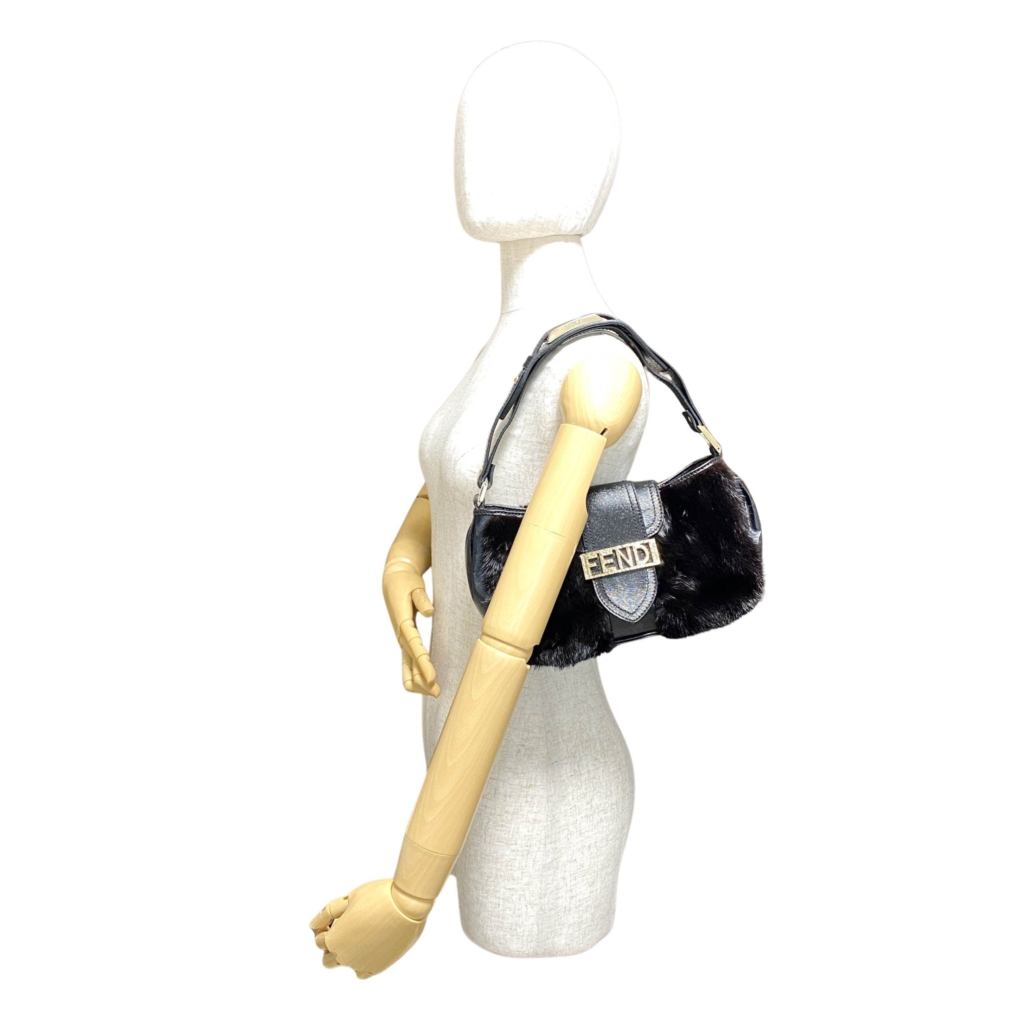 FENDI Vintage Hobo Fur Dark Brown Leather Shoulder Bag, in , Sold by HIVE PRELOVED - Shoulder Bags, ,