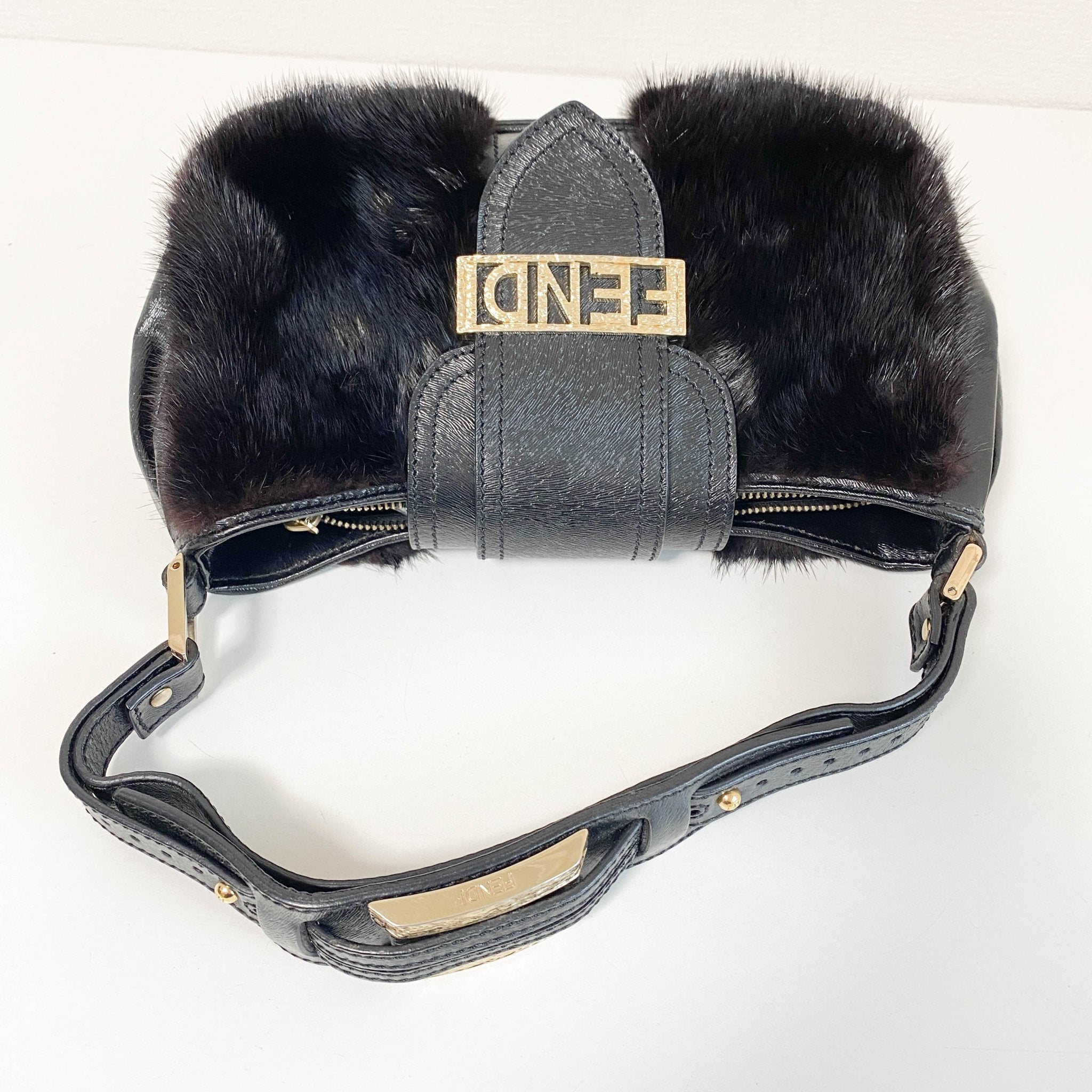 FENDI Vintage Hobo Fur Dark Brown Leather Shoulder Bag, in , Sold by HIVE PRELOVED - Shoulder Bags, ,