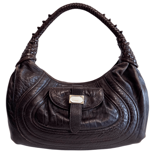 FENDI Vintage Spy Hobo Brown Leather Shoulder Bag, in , Sold by HIVE PRELOVED - Shoulder Bags, ,