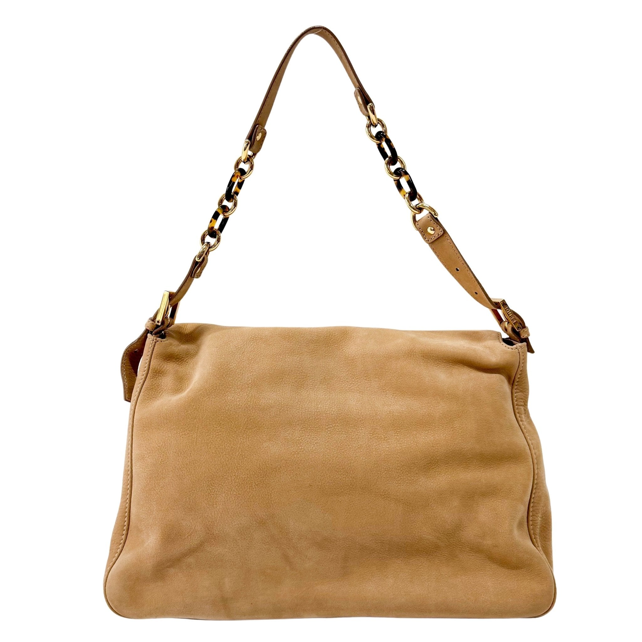 FENDI Vitello Savana Big Mamma Baguette Caramello Tartaruga Natural, in , Sold by HIVE PRELOVED - Shoulder Bags, ,