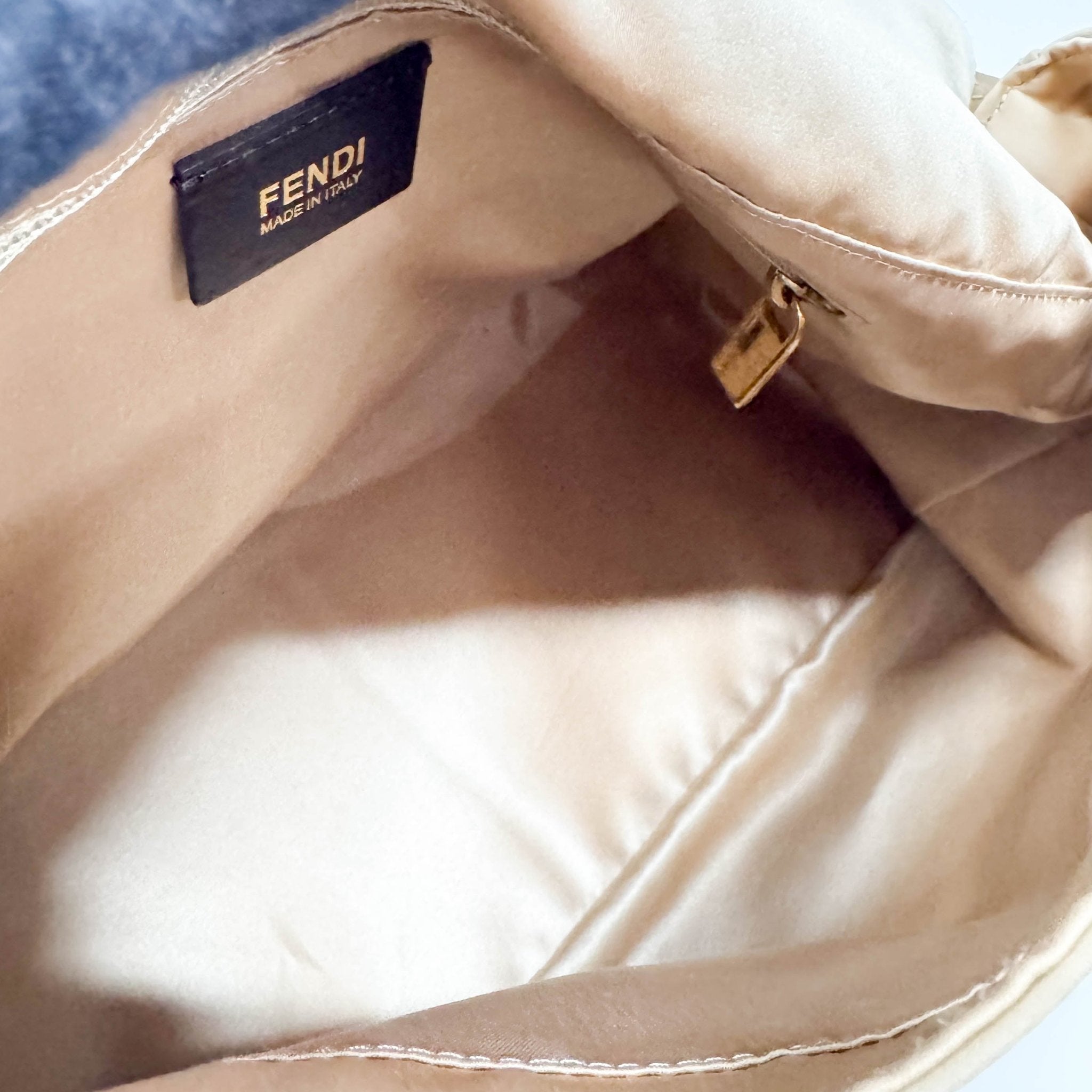 FENDI Vitello Savana Big Mamma Baguette Caramello Tartaruga Natural, in , Sold by HIVE PRELOVED - Shoulder Bags, ,