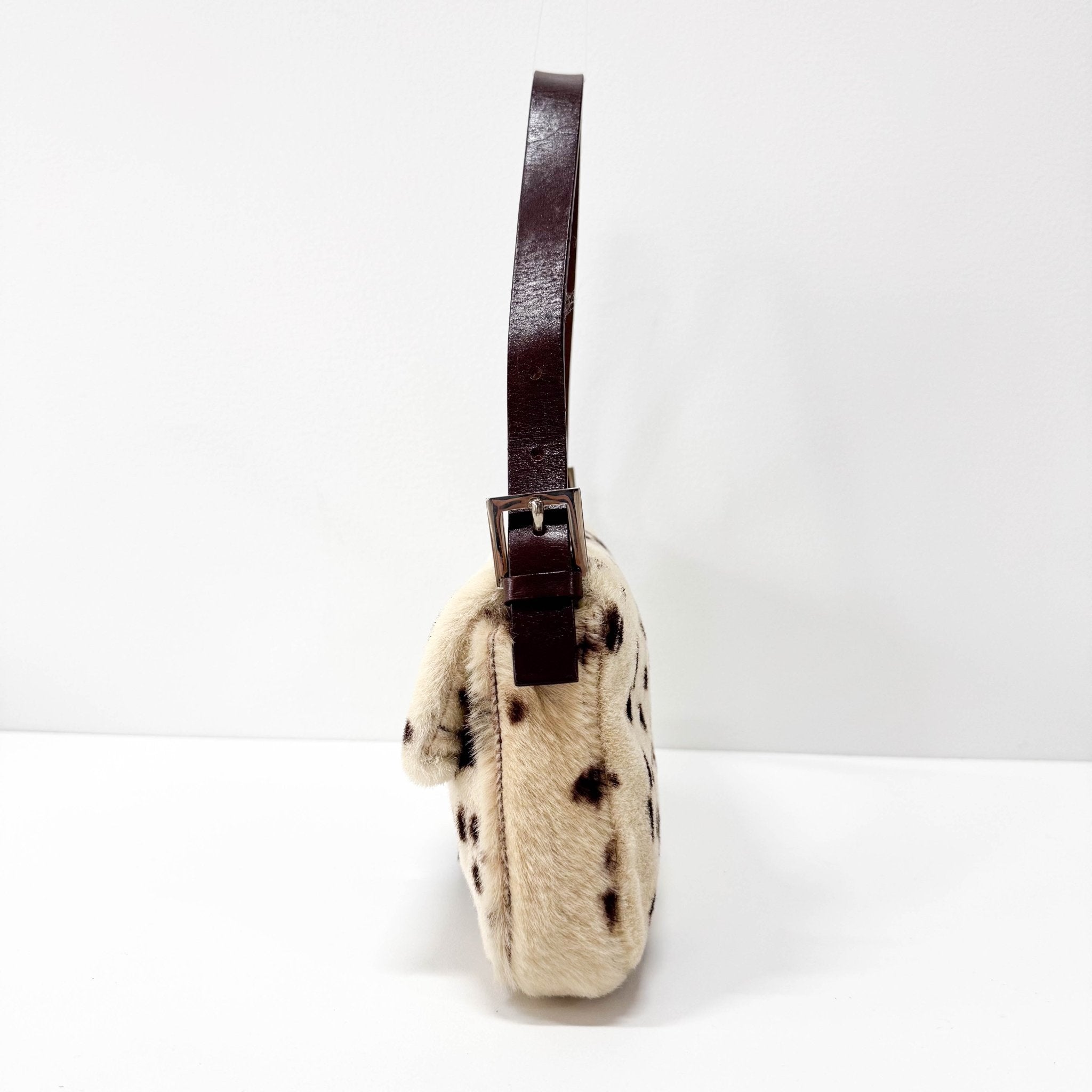 FENDI White Sheep Fur Baguette Shoulder Bag, in , Sold by HIVE PRELOVED - Shoulder Bags, ,