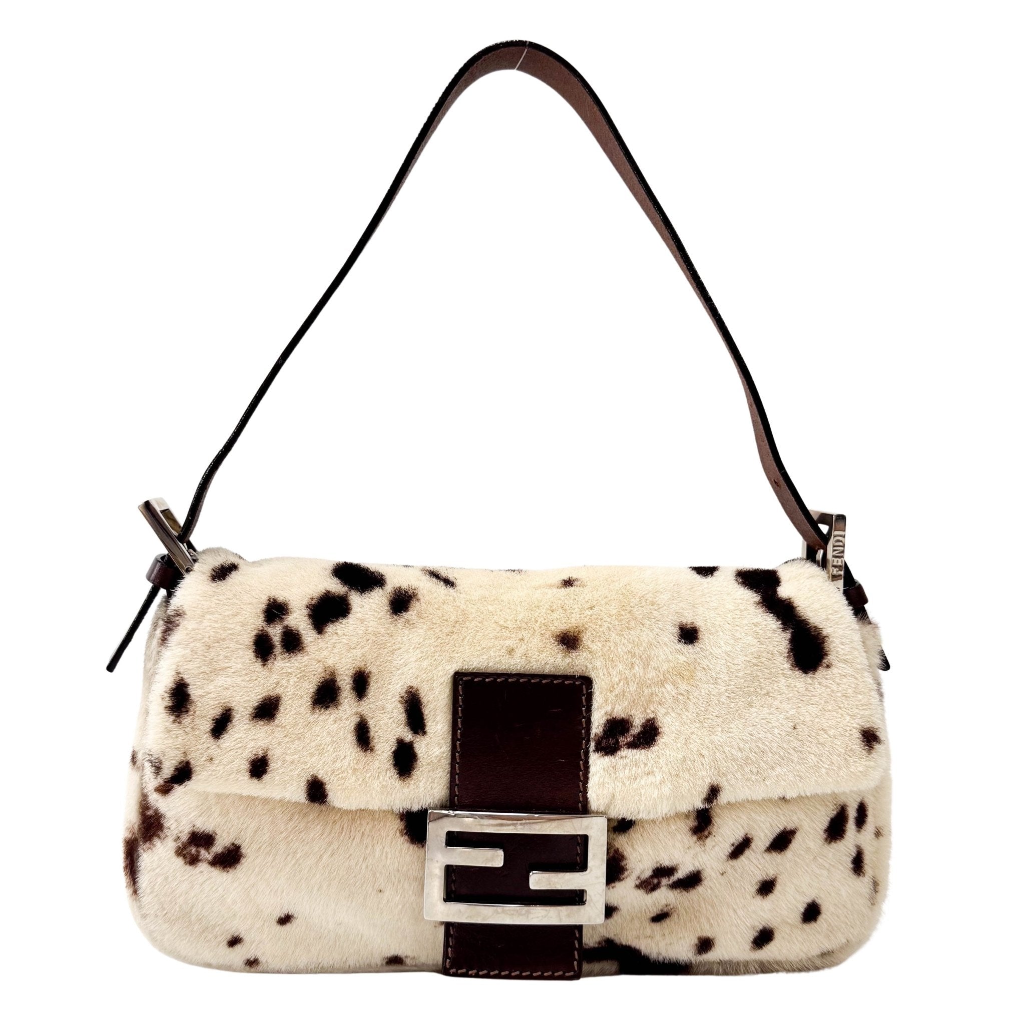 FENDI White Sheep Fur Baguette Shoulder Bag, in , Sold by HIVE PRELOVED - Shoulder Bags, ,