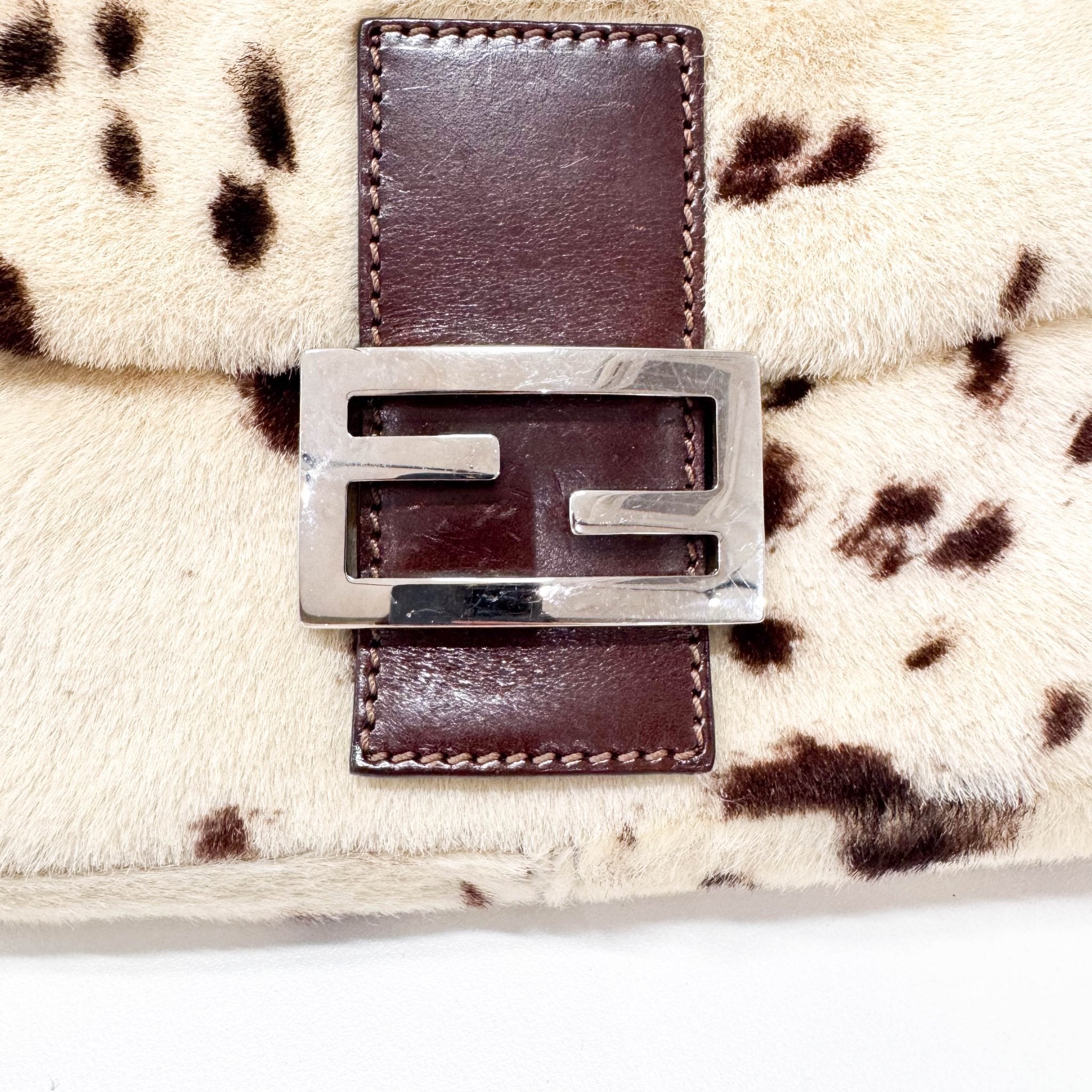 FENDI White Sheep Fur Baguette Shoulder Bag, in , Sold by HIVE PRELOVED - Shoulder Bags, ,