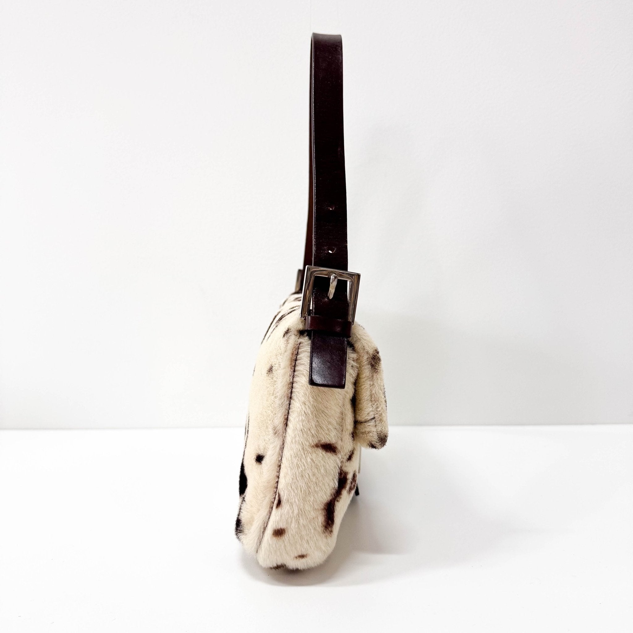 FENDI White Sheep Fur Baguette Shoulder Bag, in , Sold by HIVE PRELOVED - Shoulder Bags, ,