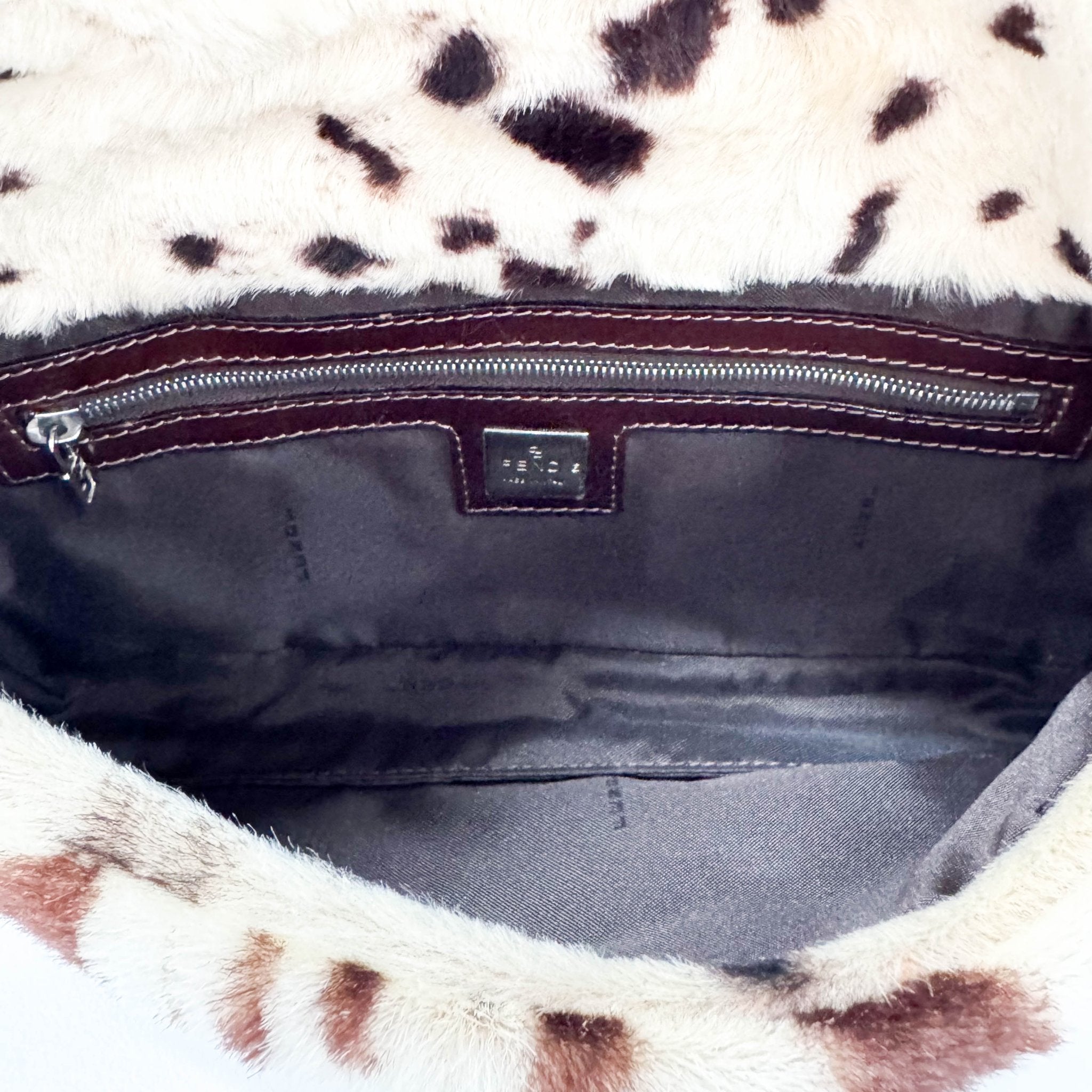 FENDI White Sheep Fur Baguette Shoulder Bag, in , Sold by HIVE PRELOVED - Shoulder Bags, ,