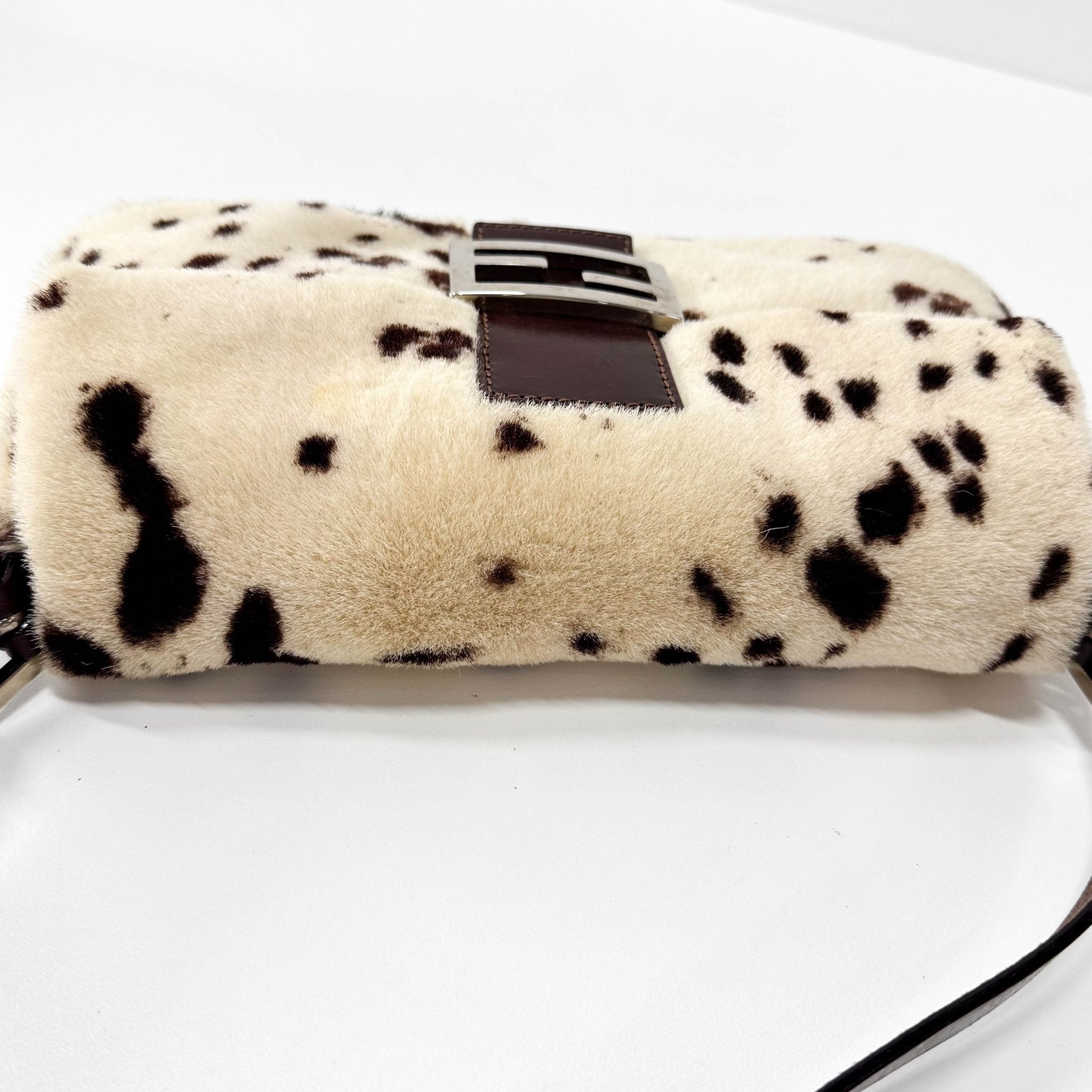 FENDI White Sheep Fur Baguette Shoulder Bag, in , Sold by HIVE PRELOVED - Shoulder Bags, ,