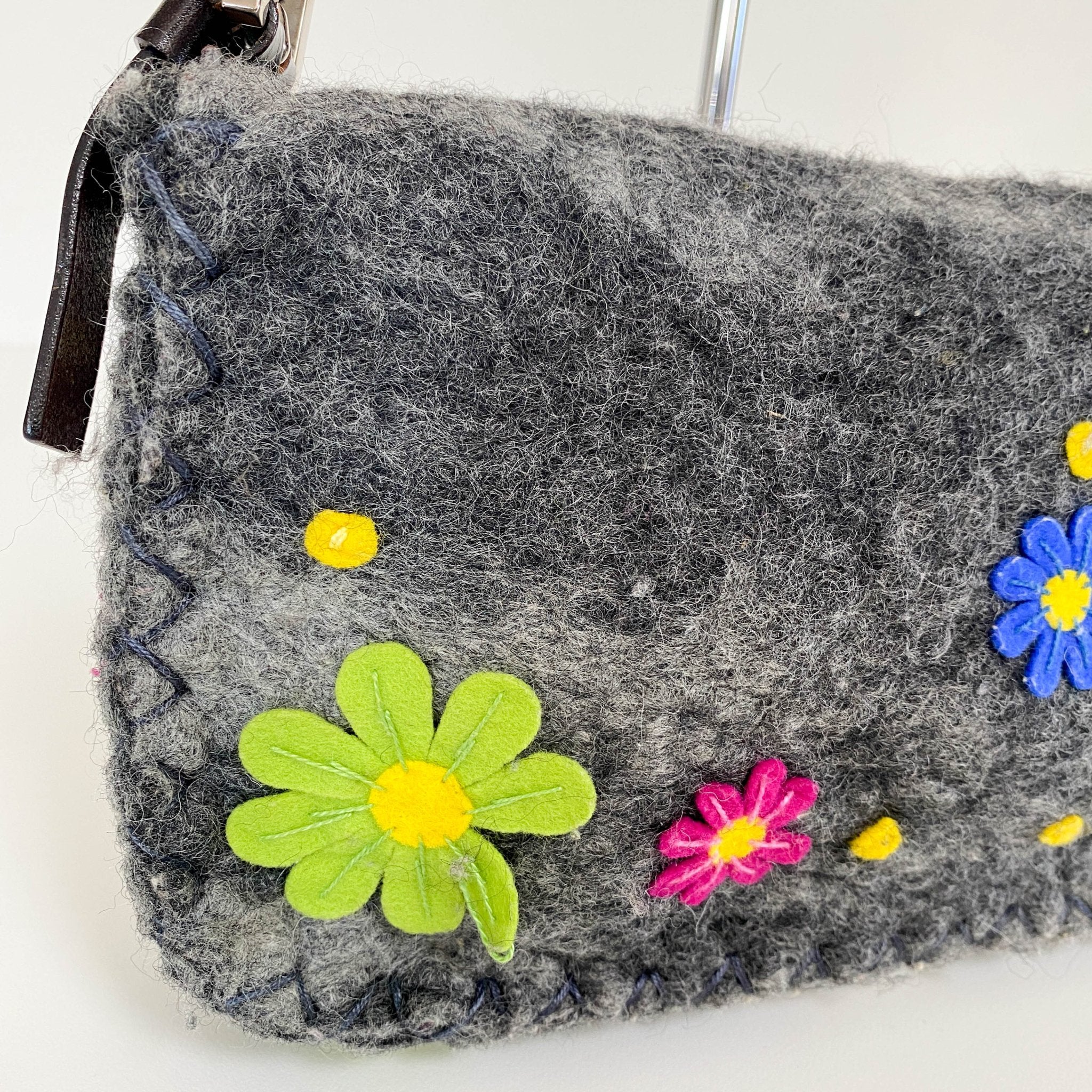 FENDI Wool Baguette with Embroidery Shoulder Bag, in , Sold by HIVE PRELOVED - Shoulder Bags, ,