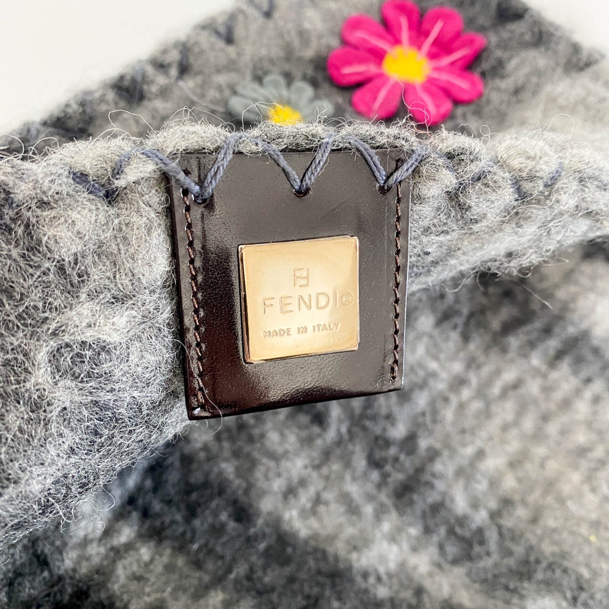 FENDI Wool Baguette with Embroidery Shoulder Bag, in , Sold by HIVE PRELOVED - Shoulder Bags, ,