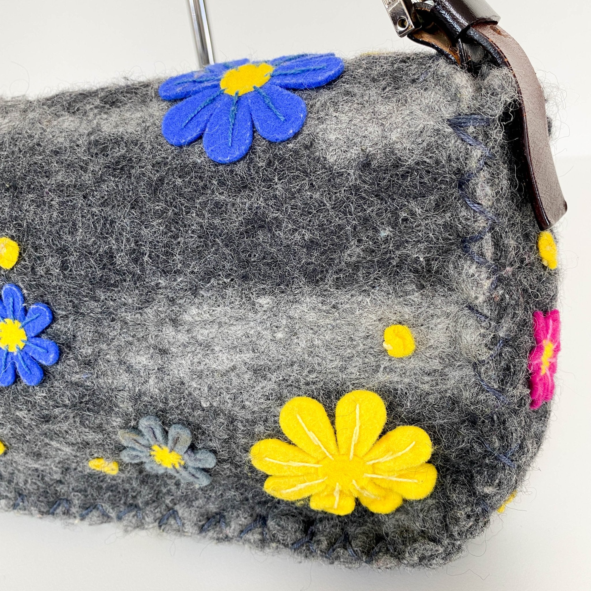 FENDI Wool Baguette with Embroidery Shoulder Bag, in , Sold by HIVE PRELOVED - Shoulder Bags, ,