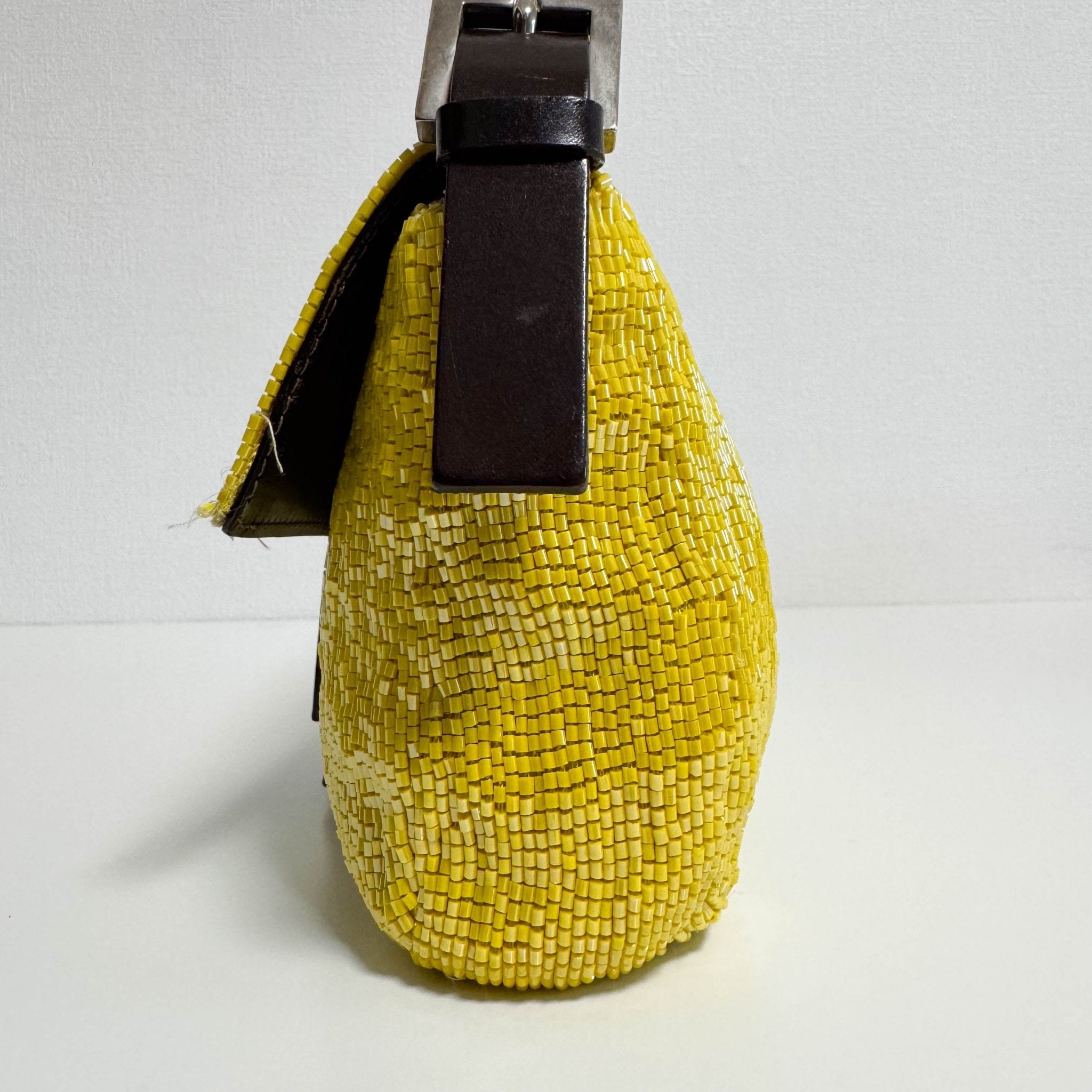 FENDI Yellow Beaded Baguette Shoulder Bag, in , Sold by HIVE PRELOVED - Shoulder Bags, ,