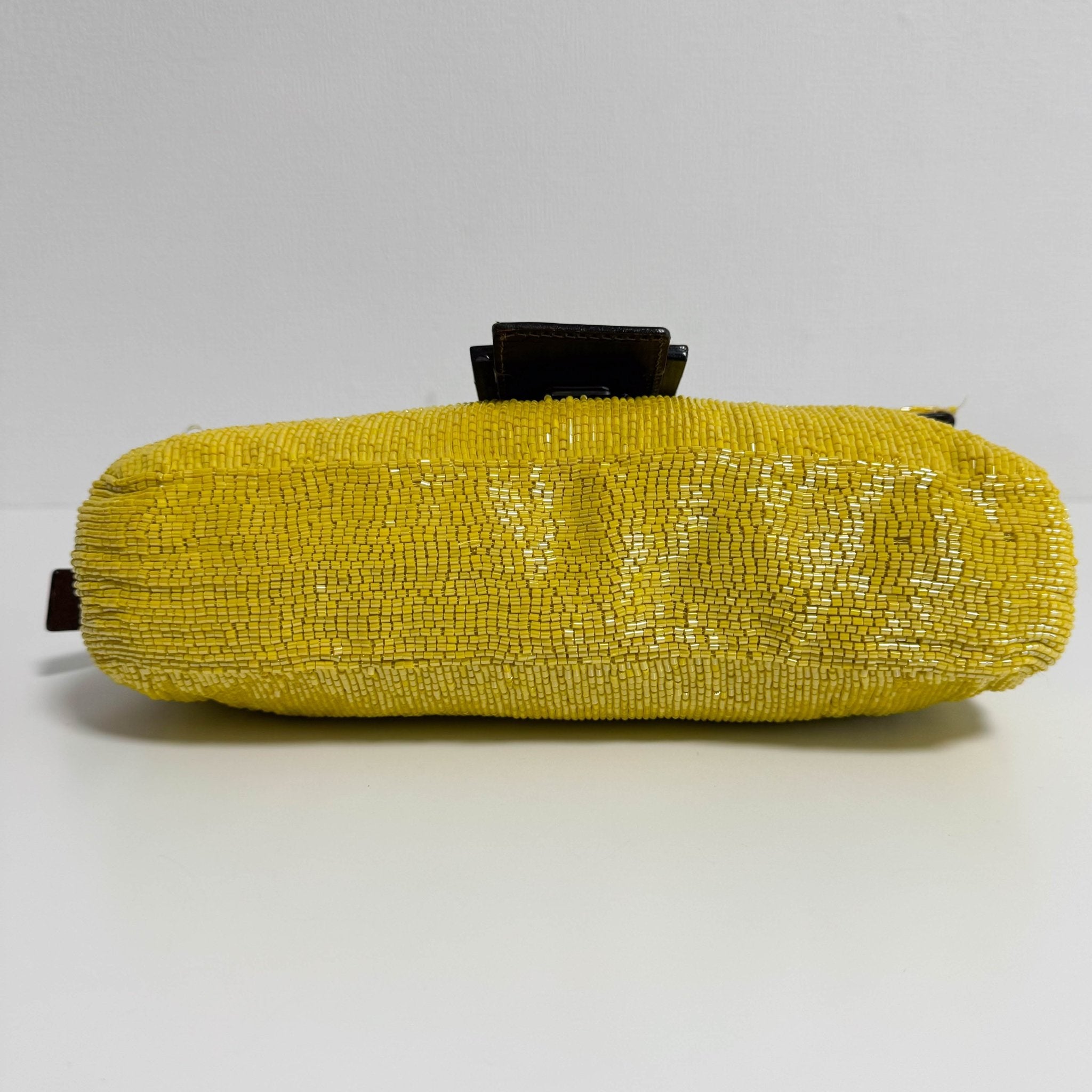 FENDI Yellow Beaded Baguette Shoulder Bag, in , Sold by HIVE PRELOVED - Shoulder Bags, ,