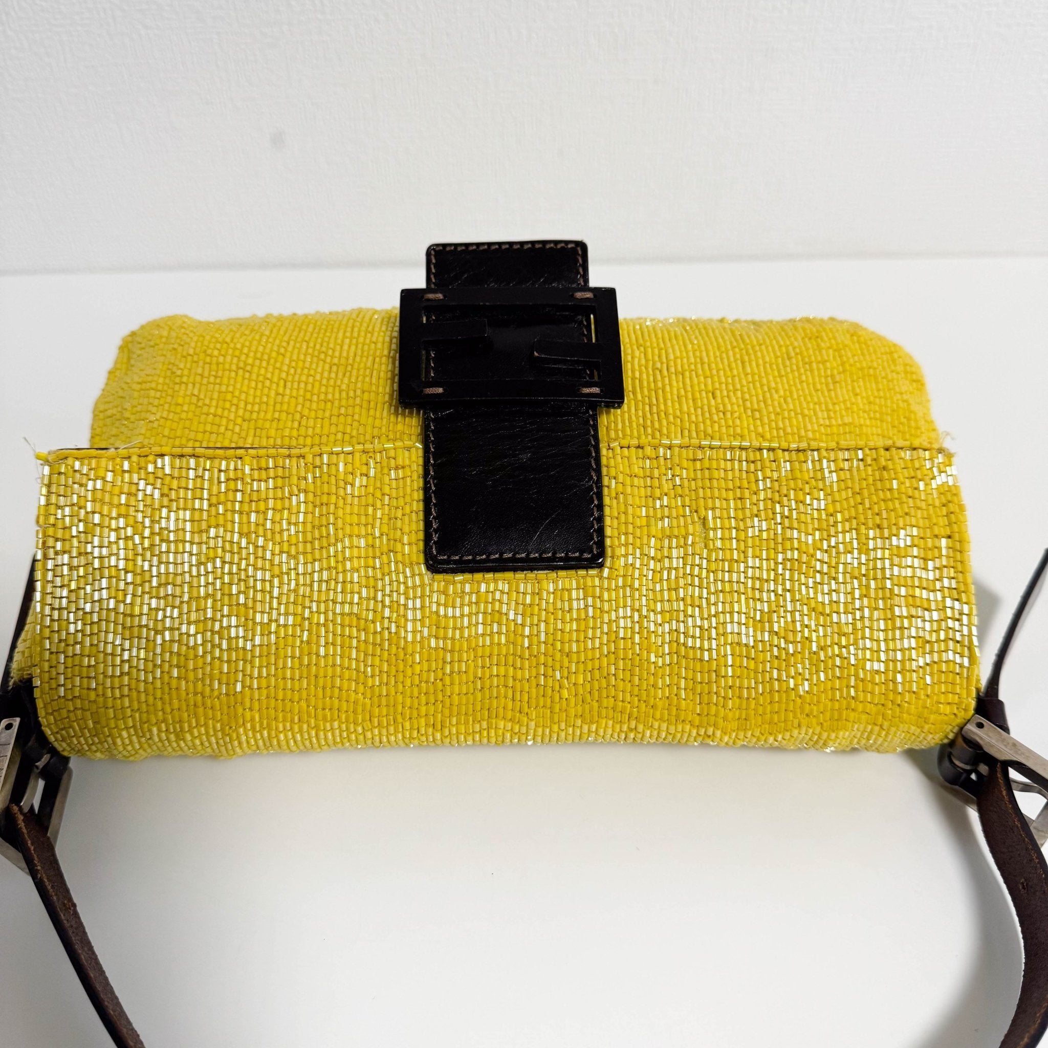 FENDI Yellow Beaded Baguette Shoulder Bag, in , Sold by HIVE PRELOVED - Shoulder Bags, ,