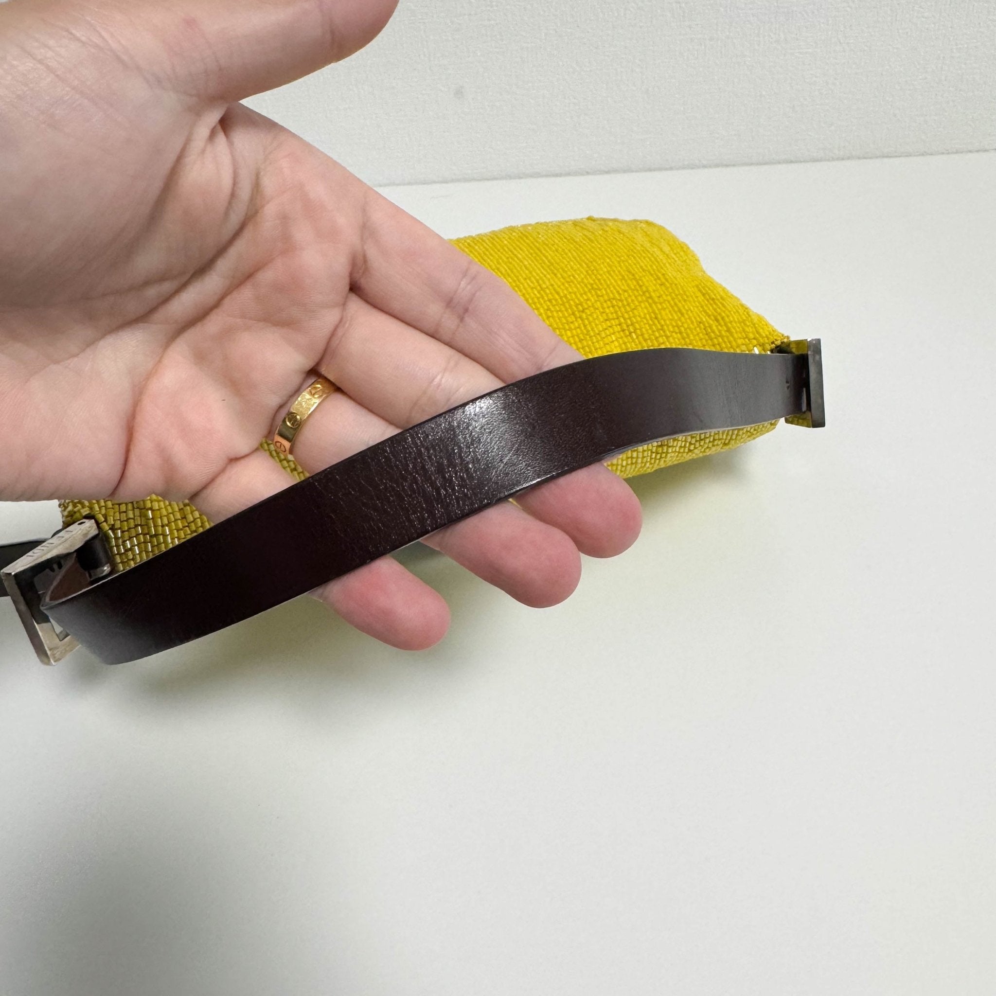 FENDI Yellow Beaded Baguette Shoulder Bag, in , Sold by HIVE PRELOVED - Shoulder Bags, ,