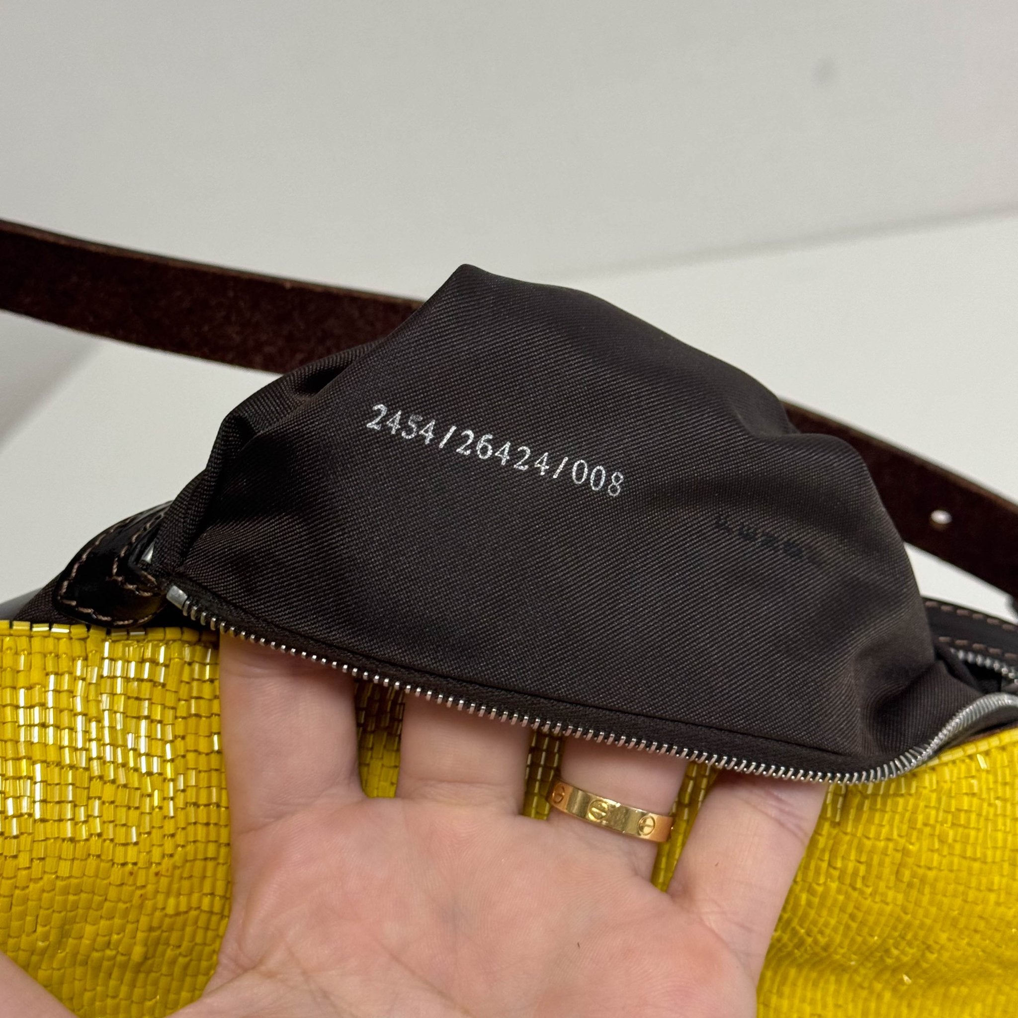 FENDI Yellow Beaded Baguette Shoulder Bag, in , Sold by HIVE PRELOVED - Shoulder Bags, ,