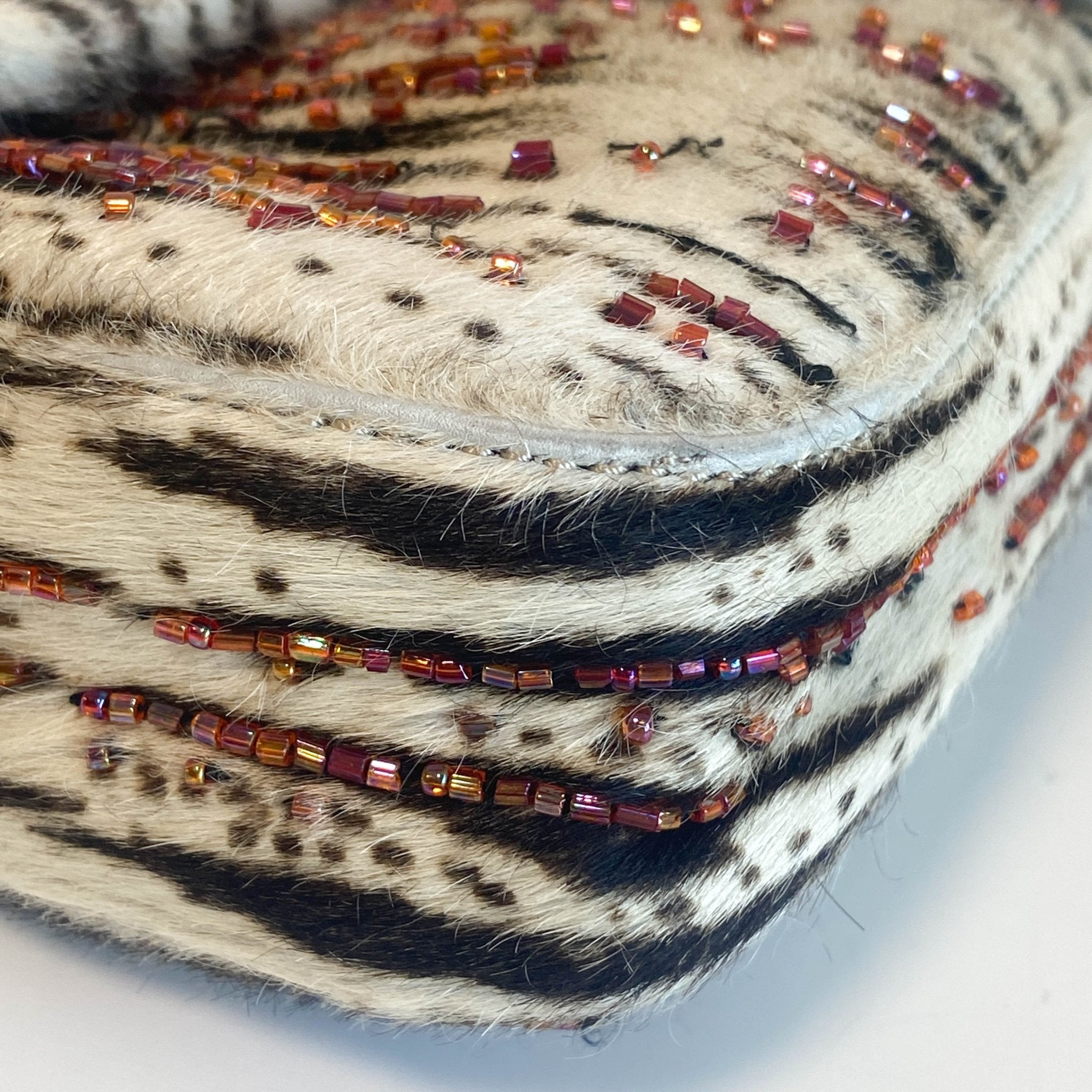 FENDI Zebra Design Pony Calf Hair with Beads Baguette Shoulder Bag, in , Sold by HIVE PRELOVED - Shoulder Bags, ,