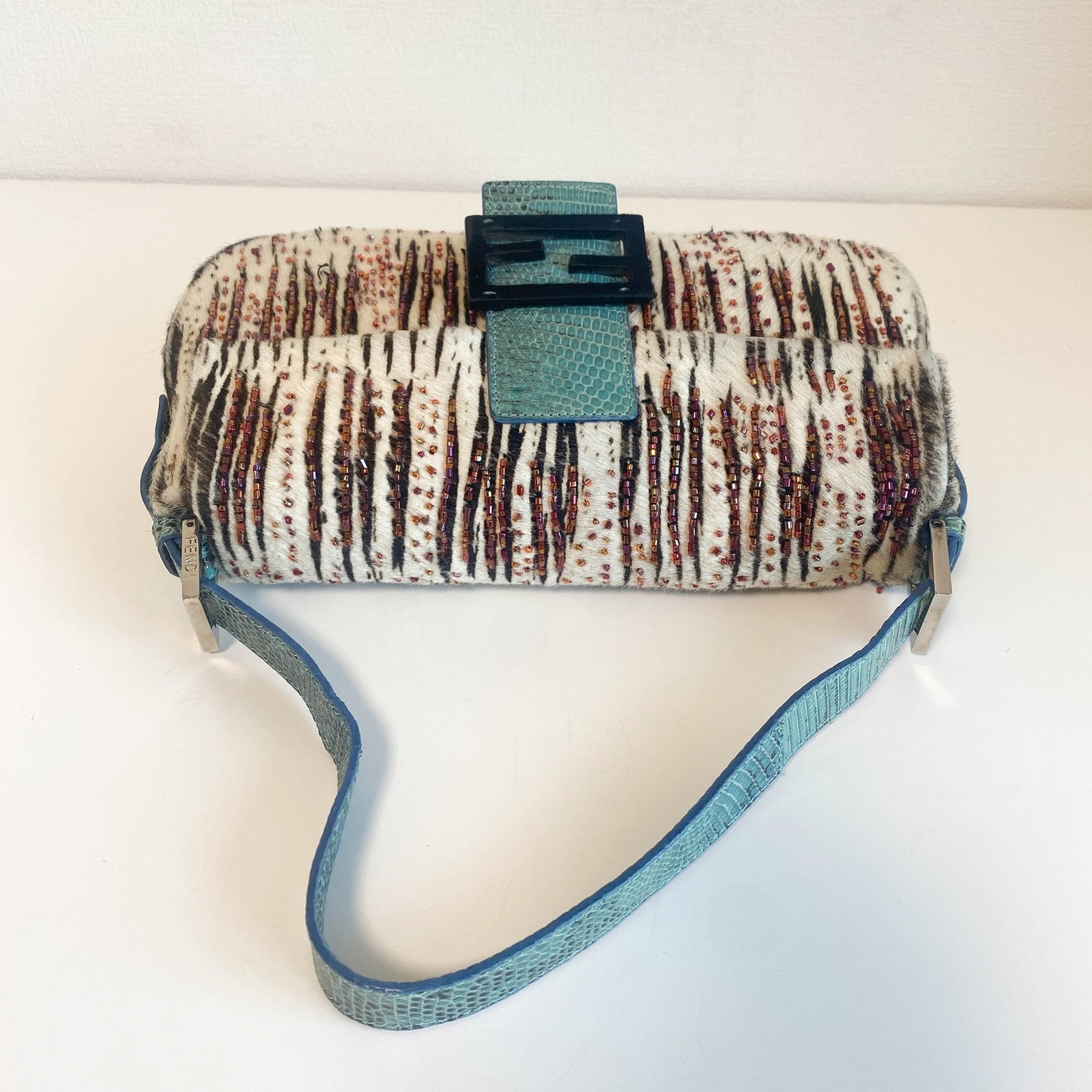 FENDI Zebra Design Pony Calf Hair with Beads Baguette Shoulder Bag, in , Sold by HIVE PRELOVED - Shoulder Bags, ,