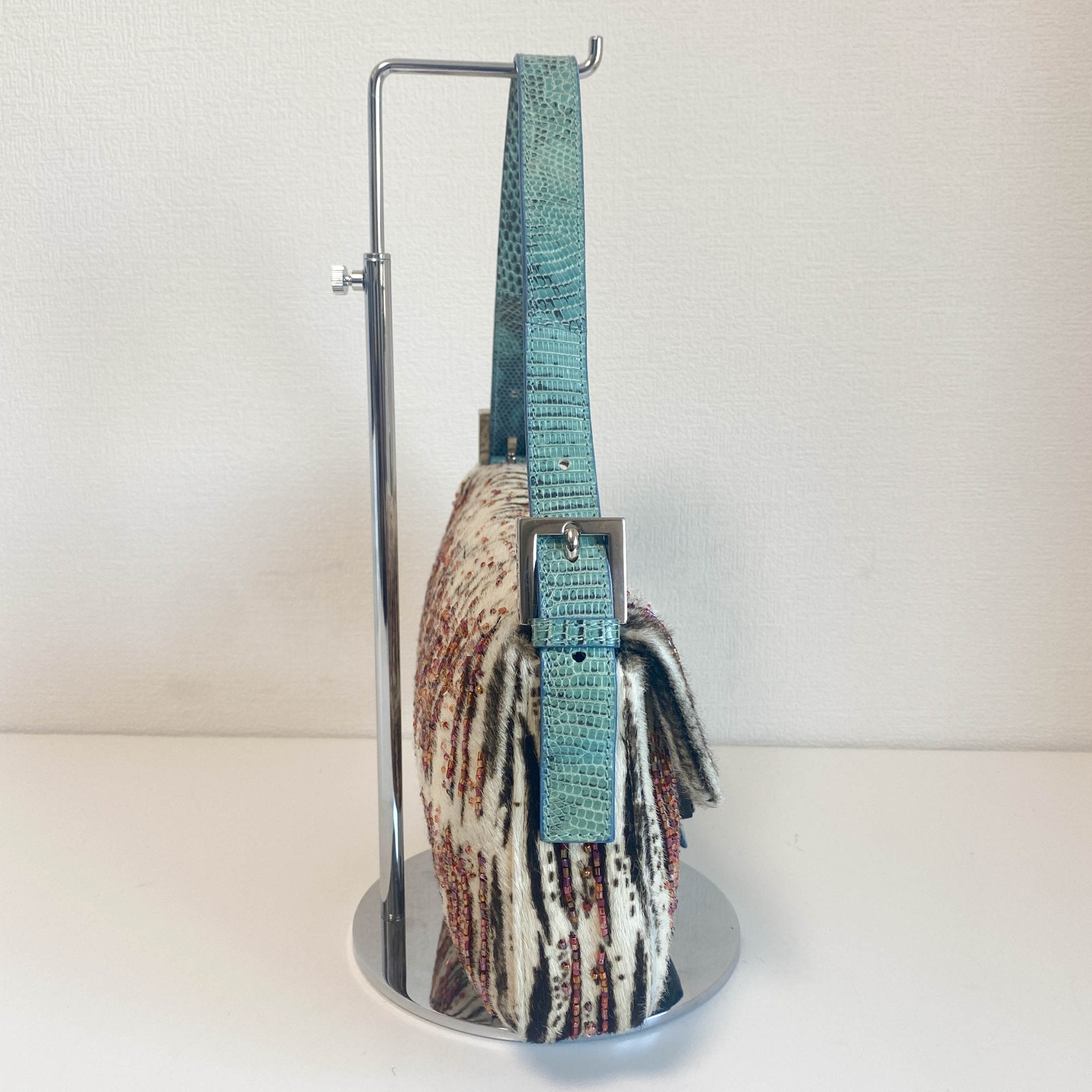 FENDI Zebra Design Pony Calf Hair with Beads Baguette Shoulder Bag, in , Sold by HIVE PRELOVED - Shoulder Bags, ,