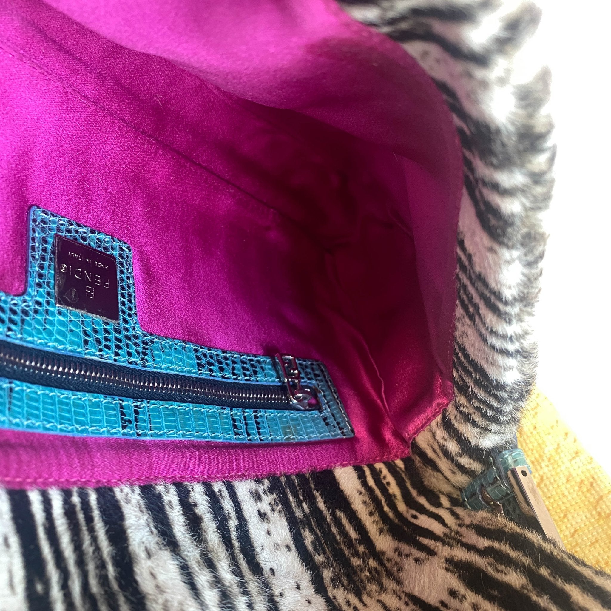 FENDI Zebra Design Pony Calf Hair with Beads Baguette Shoulder Bag, in , Sold by HIVE PRELOVED - Shoulder Bags, ,